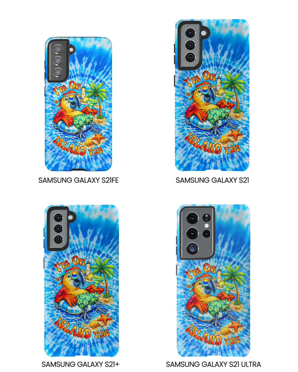 I'M ON ISLAND TIME PARROT SWIRL PHONE CASE   - TLTW1304262