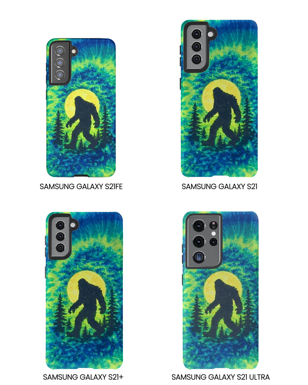 BIGFOOT IN THE FOREST GREEN BLUE SWIRL  PHONE CASE  - TLNO0505262