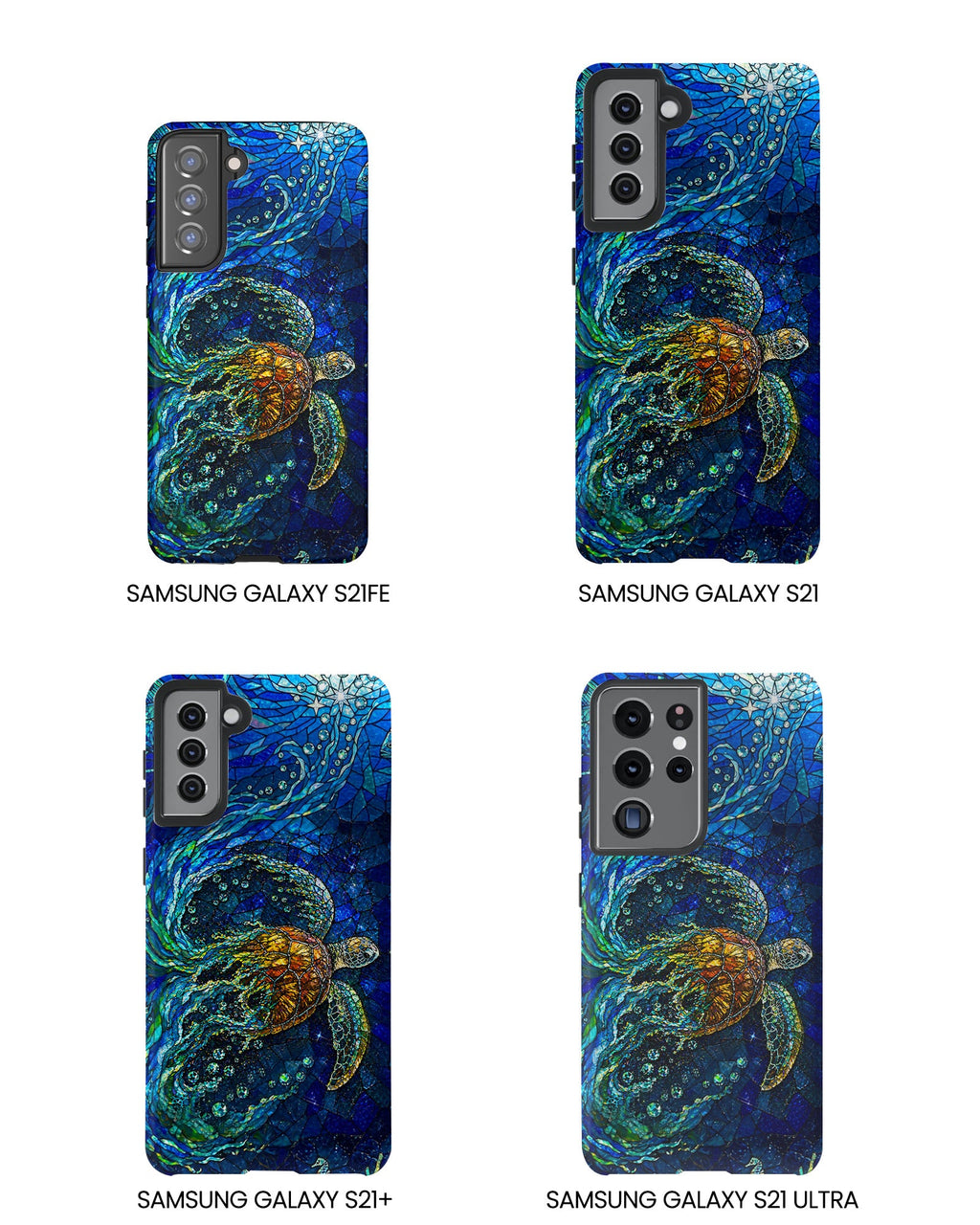 SEA TURTLE OCEAN STAINED GLASS PATTERN  PHONE CASE  - TLTW2804263