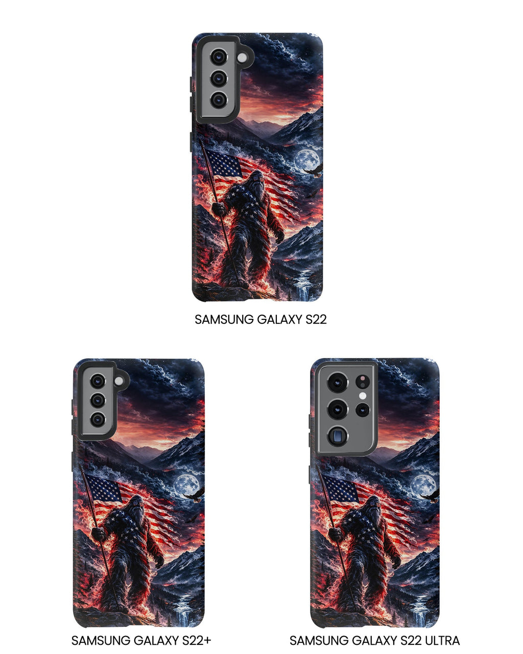BIGFOOT WITH FLAG  PHONE CASE - TLHG0405266