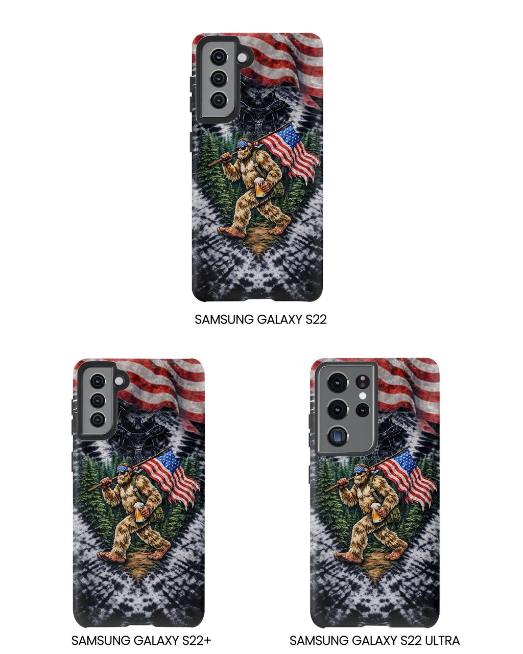 BIGFOOT WITH FLAG V SWIRL PHONE CASE  - TLTW0405263