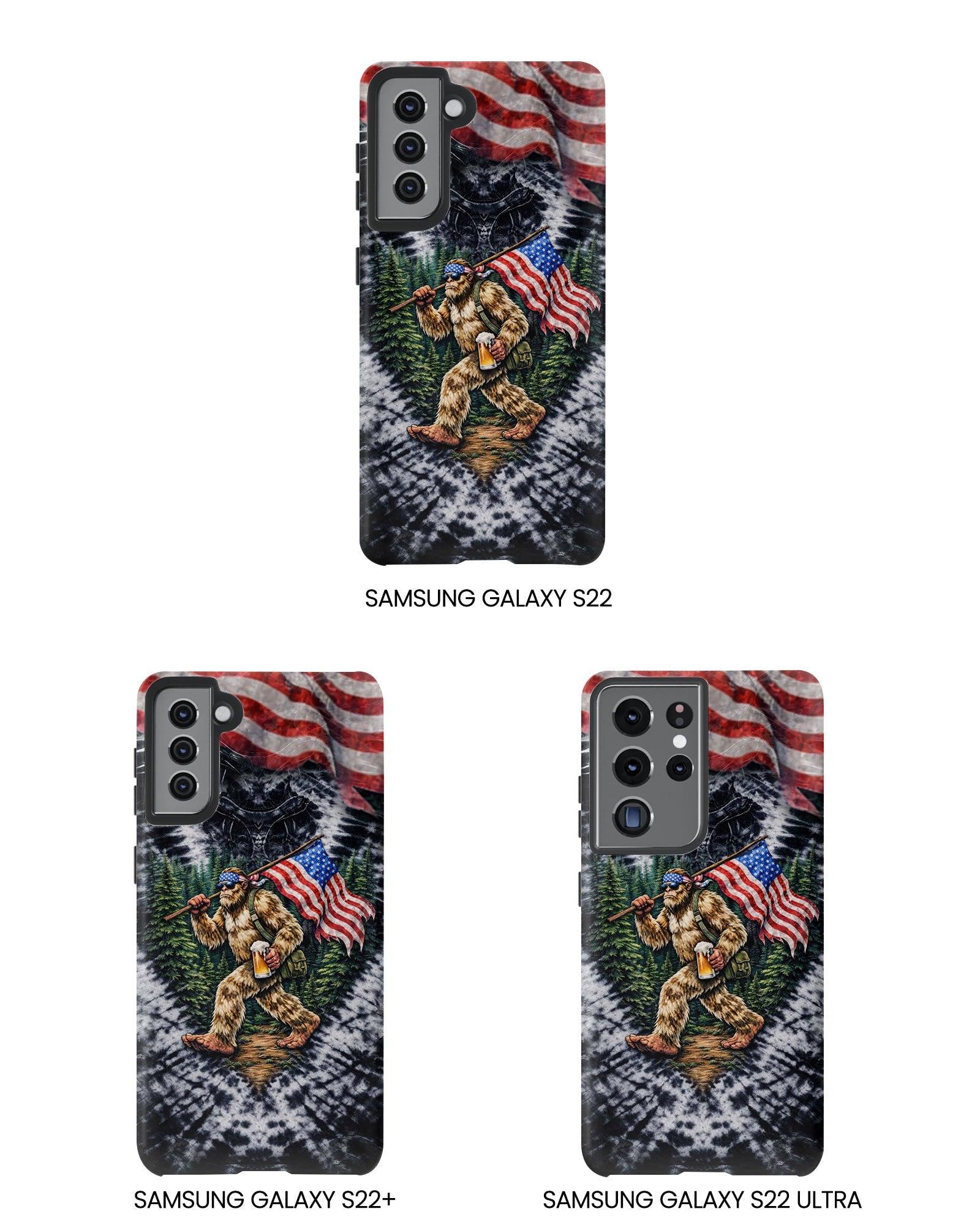 BIGFOOT WITH FLAG V SWIRL PHONE CASE  - TLTW0405263
