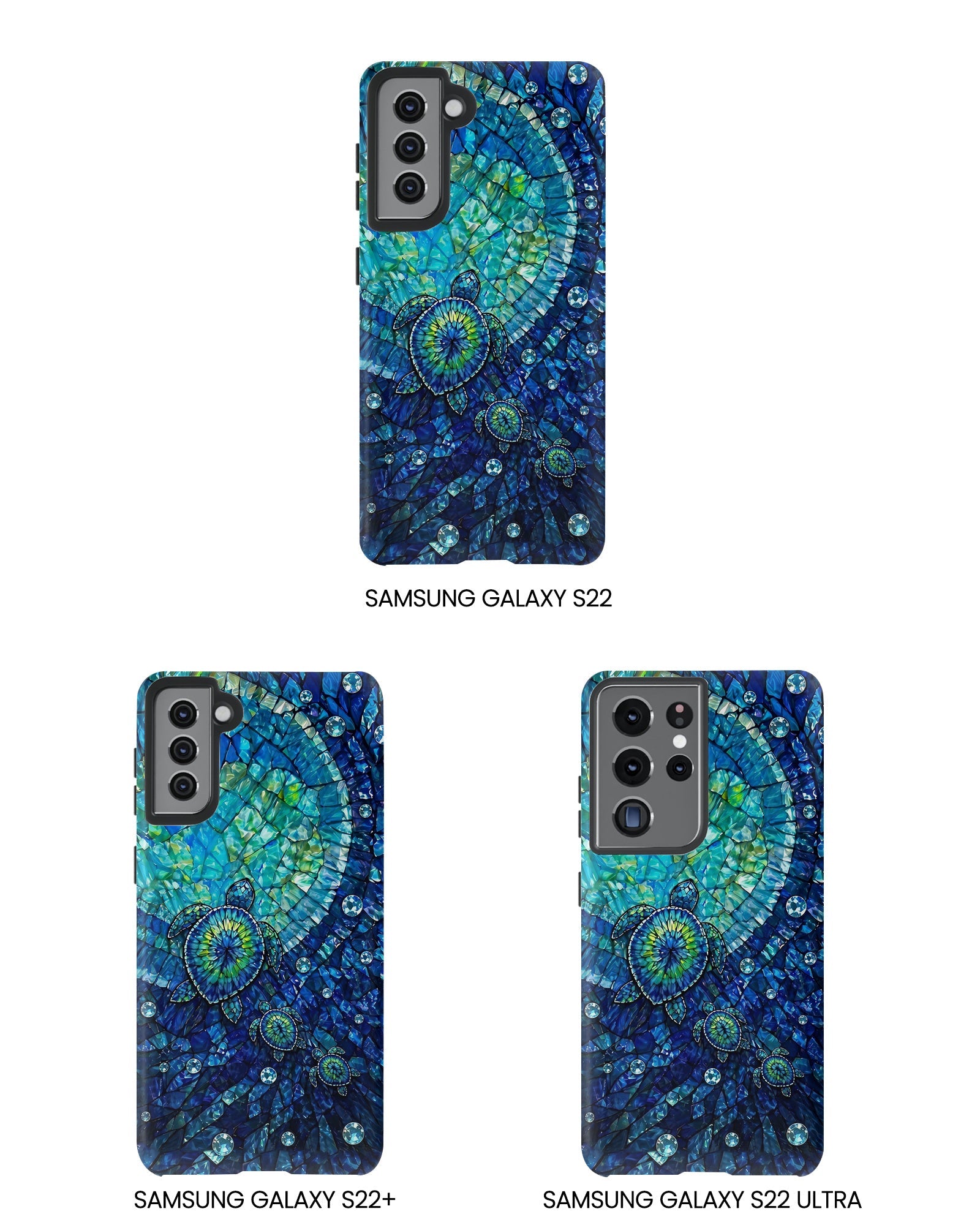 SEA TURTLE BLUE OCEAN STAINED GLASS PATTERN  PHONE CASE  - TLNO2904265