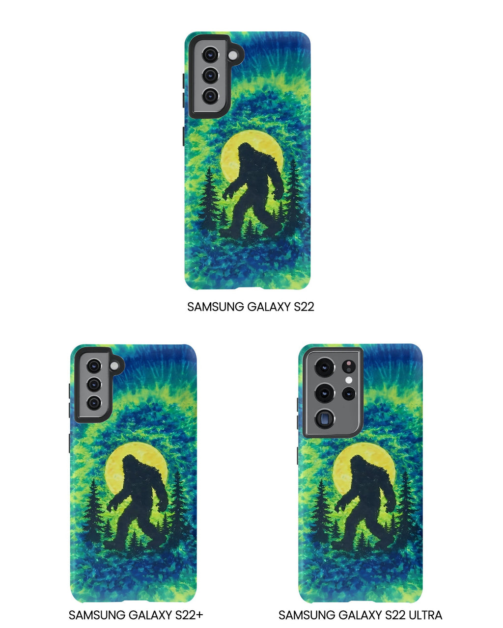 BIGFOOT IN THE FOREST GREEN BLUE SWIRL  PHONE CASE  - TLNO0505262