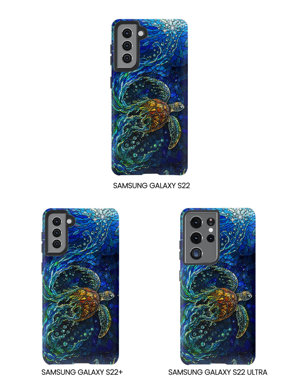 SEA TURTLE OCEAN STAINED GLASS PATTERN  PHONE CASE  - TLTW2804263