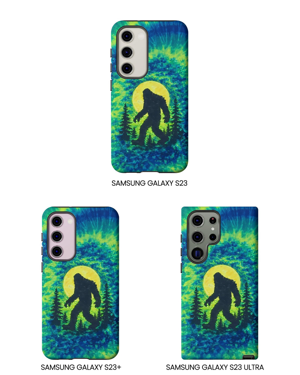 BIGFOOT IN THE FOREST GREEN BLUE SWIRL  PHONE CASE  - TLNO0505262