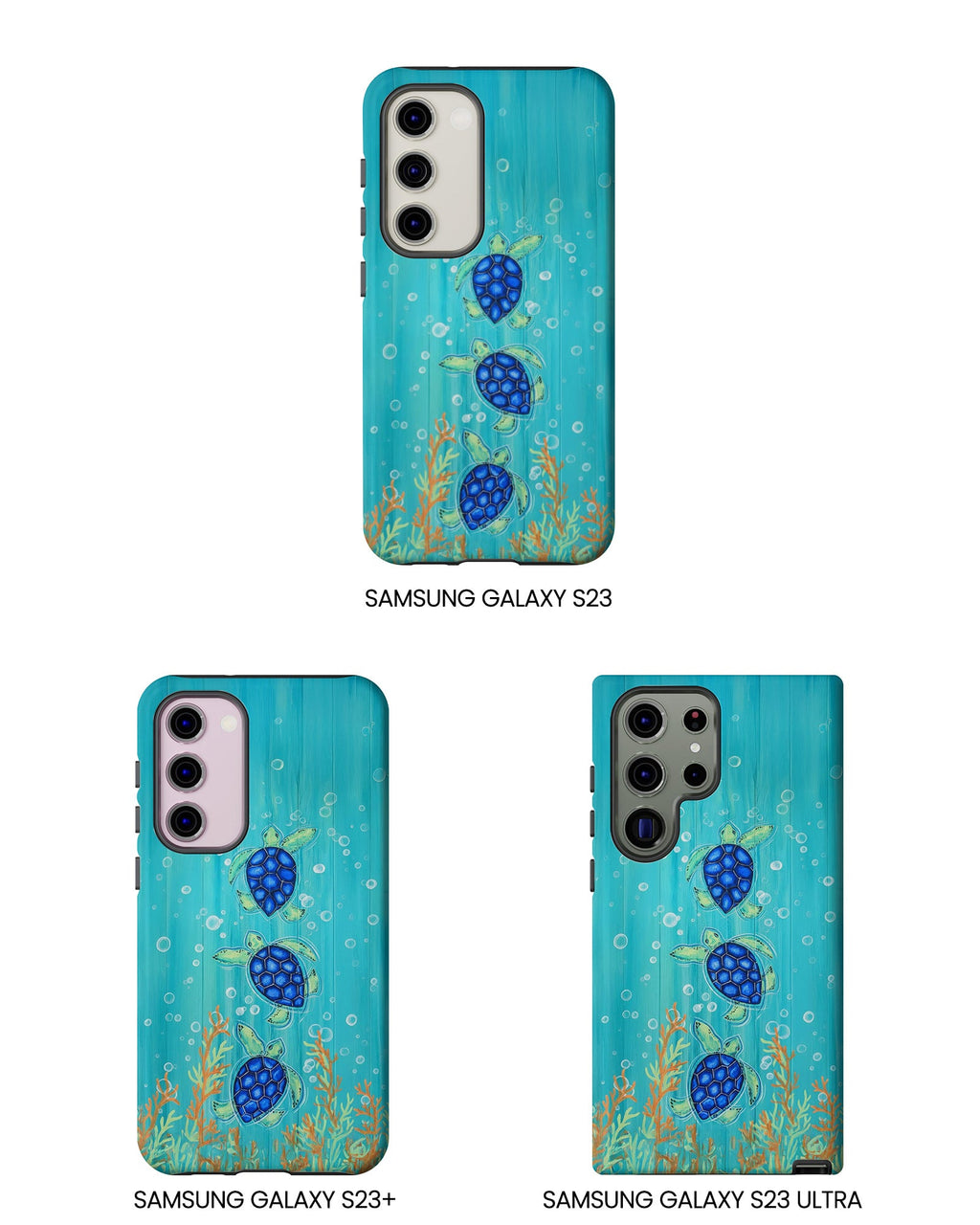 THREE SEA TURTLE PHONE CASE  - TLTW2804264