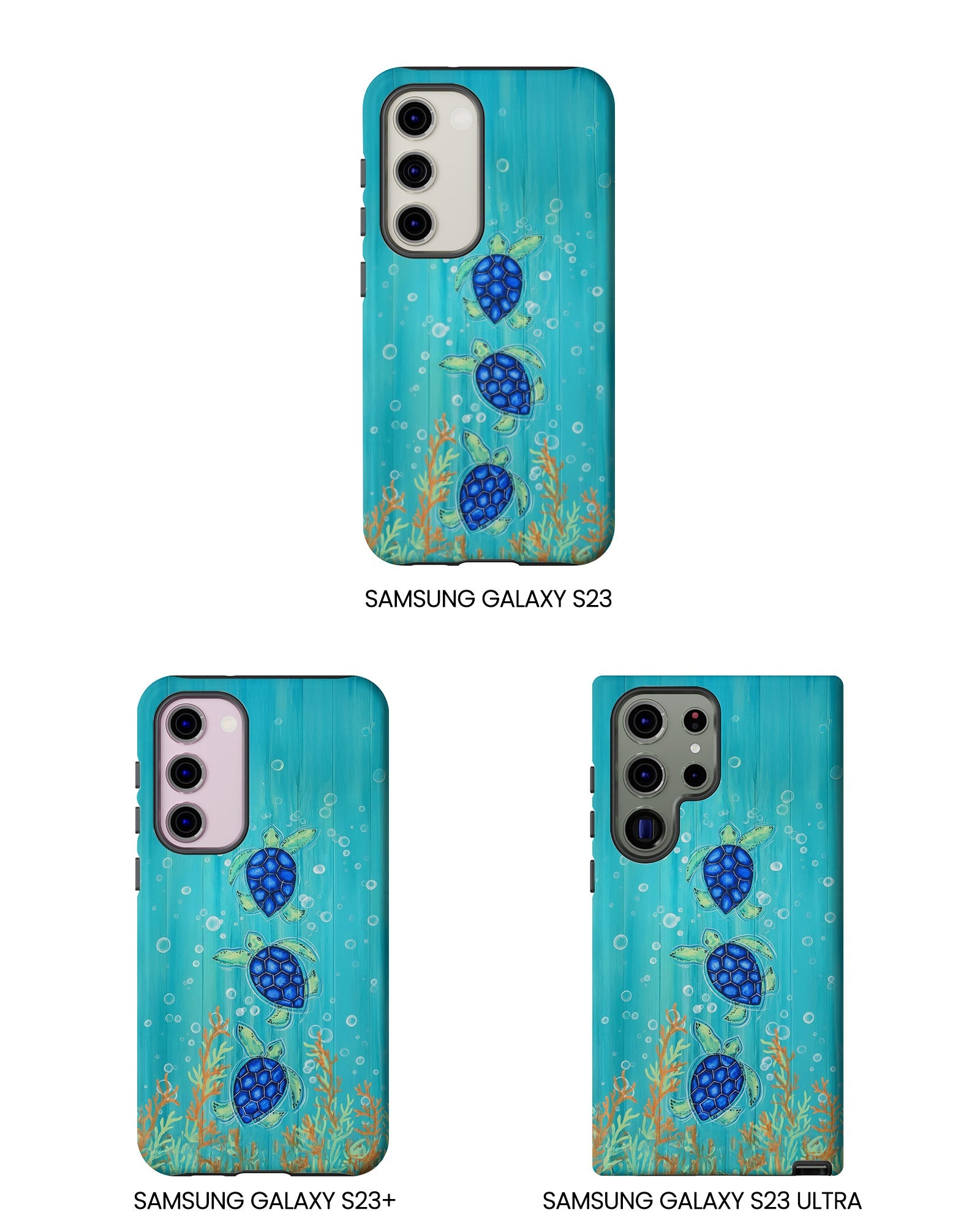 THREE SEA TURTLE PHONE CASE  - TLTW2804264