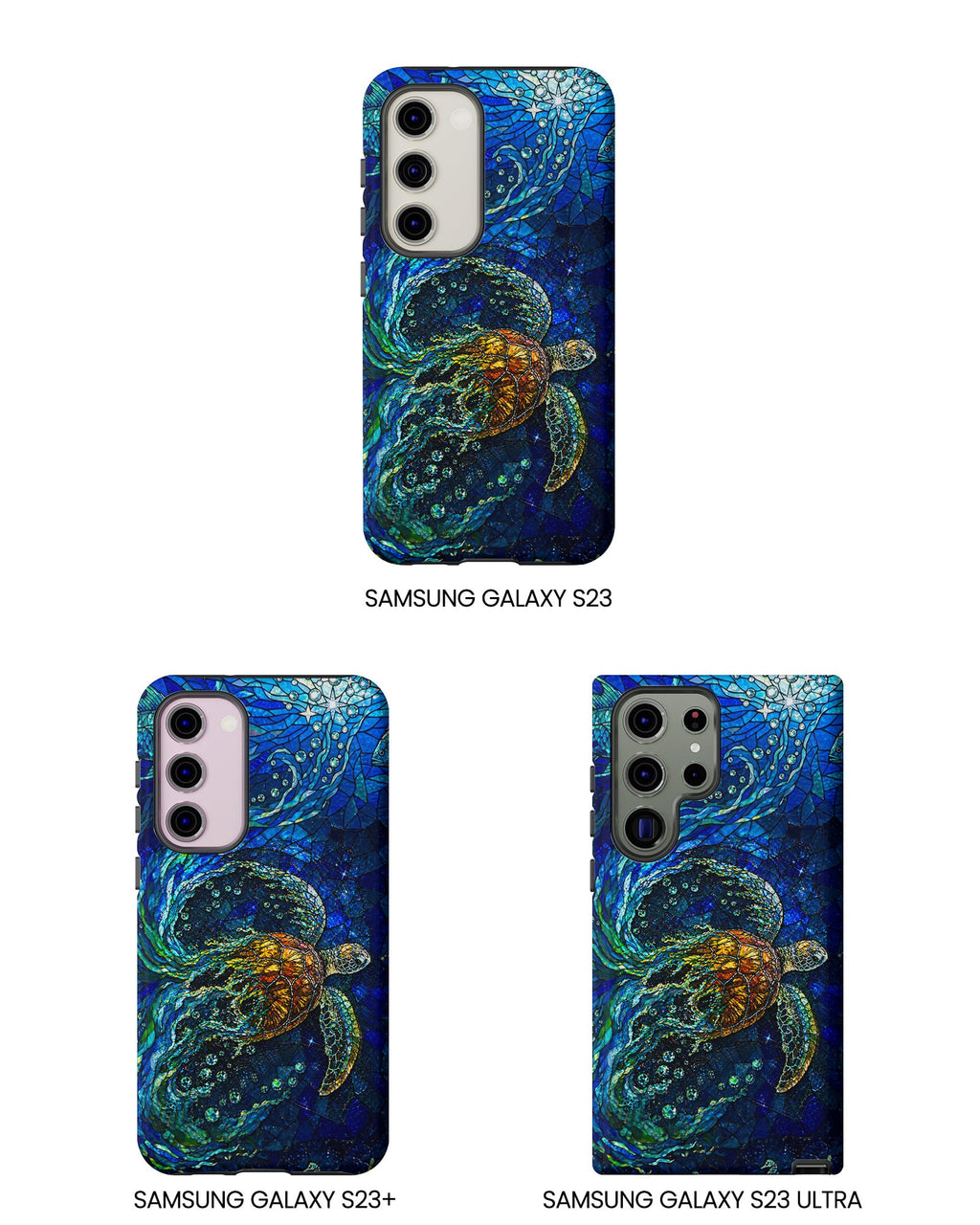 SEA TURTLE OCEAN STAINED GLASS PATTERN  PHONE CASE  - TLTW2804263
