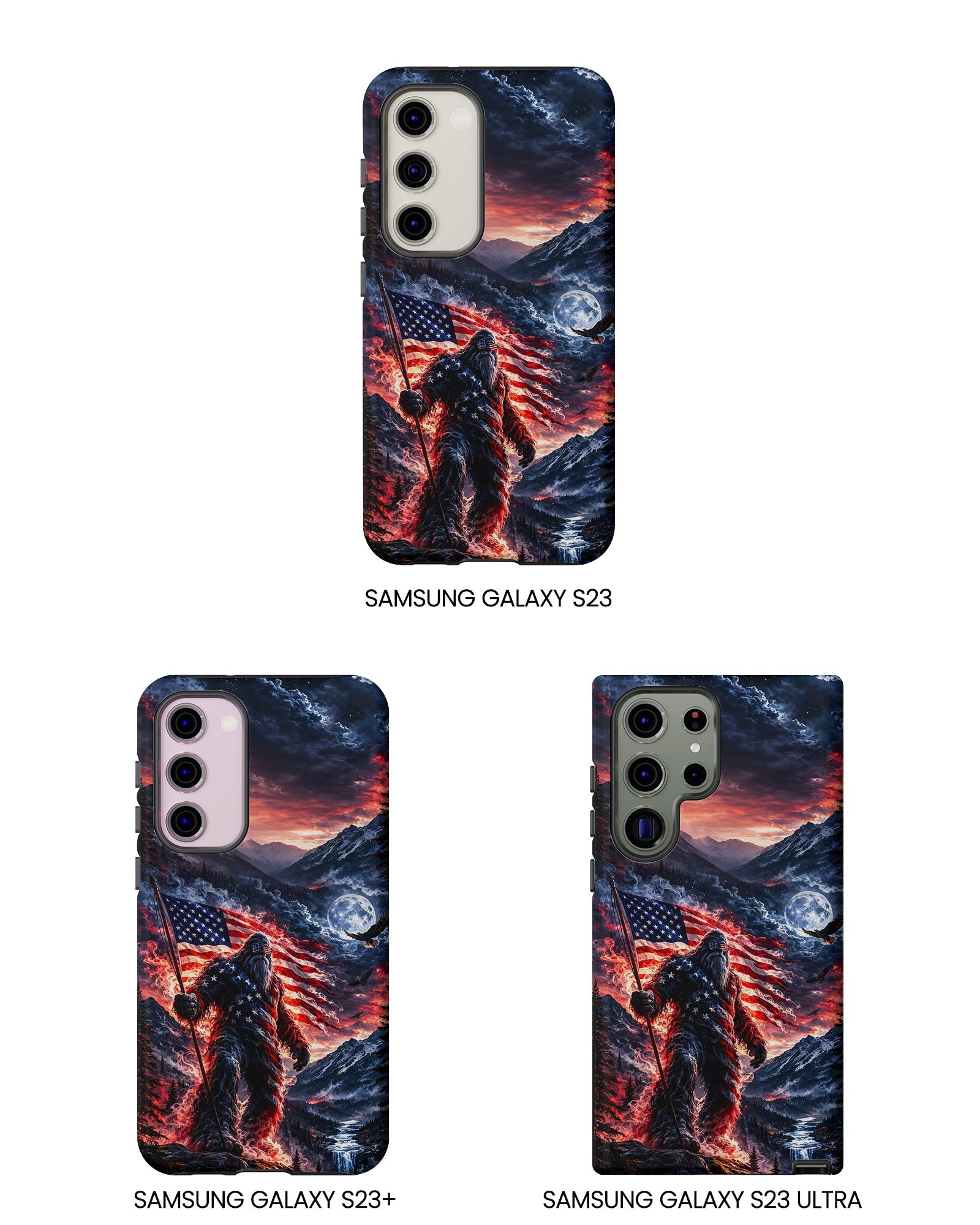 BIGFOOT WITH FLAG  PHONE CASE - TLHG0405266