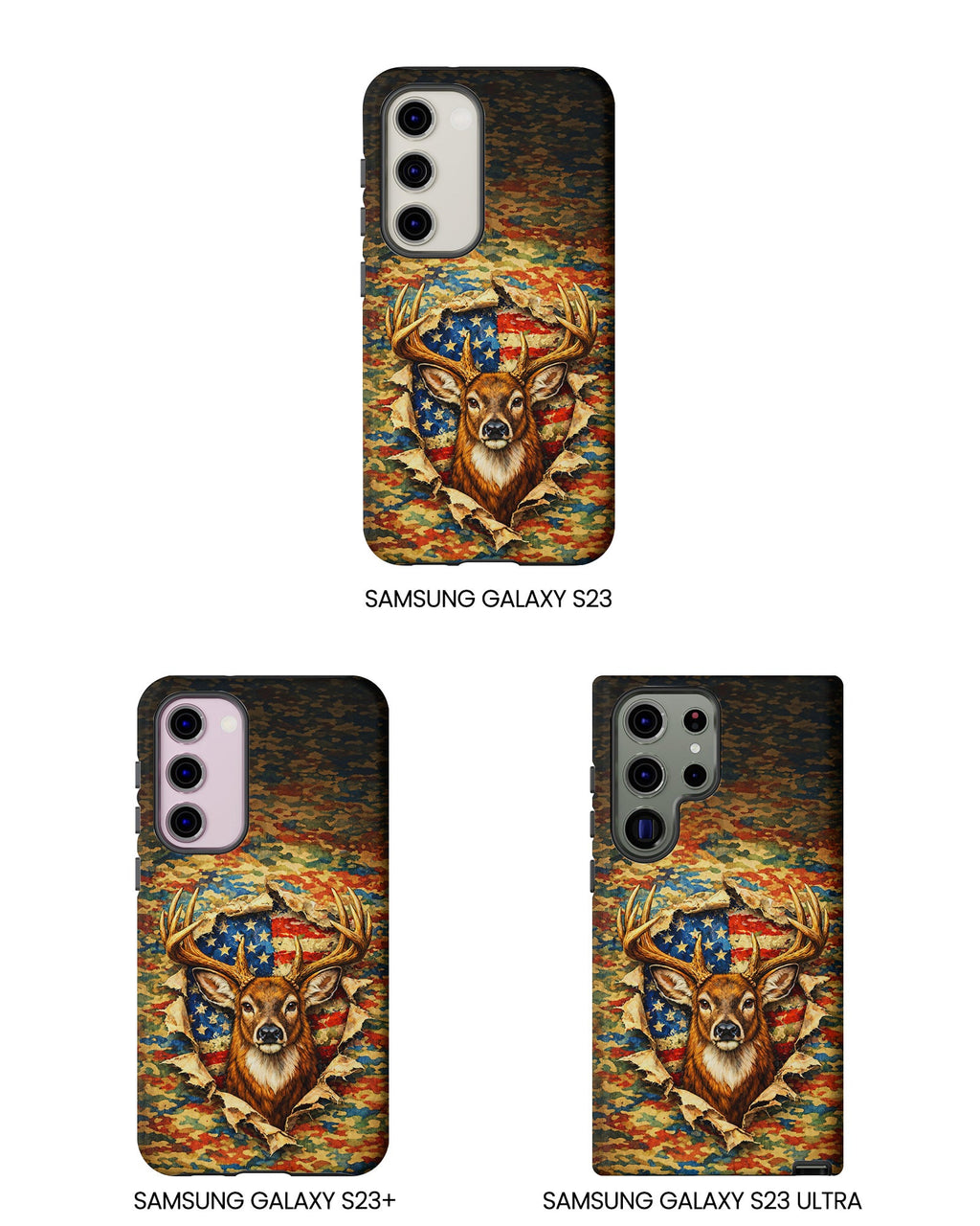 HUNTING DEER CAMOUFLAGE STARS AND STRIPES  PHONE CASE  - TLNT0405261