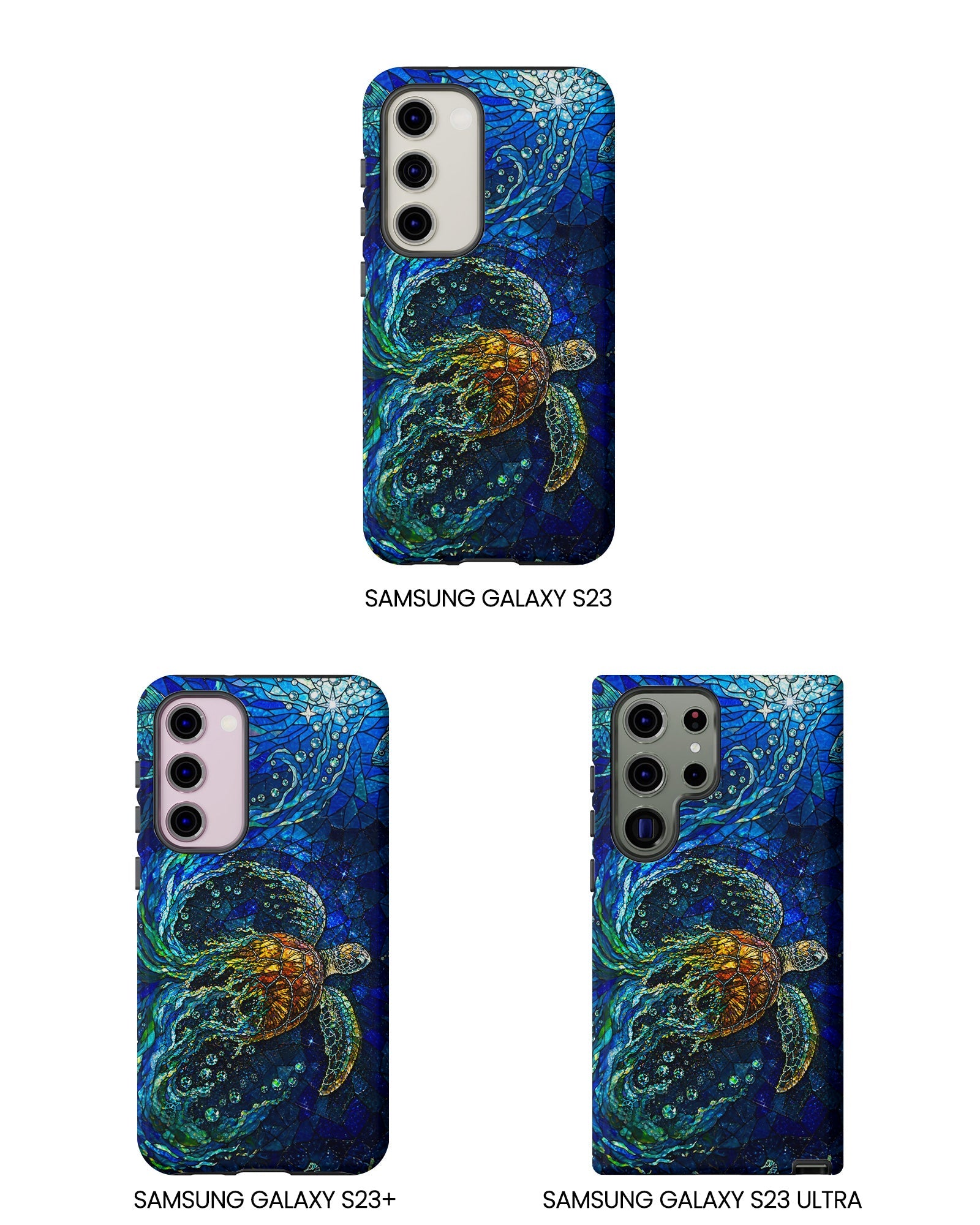 SEA TURTLE OCEAN STAINED GLASS PATTERN  PHONE CASE  - TLTW2804263