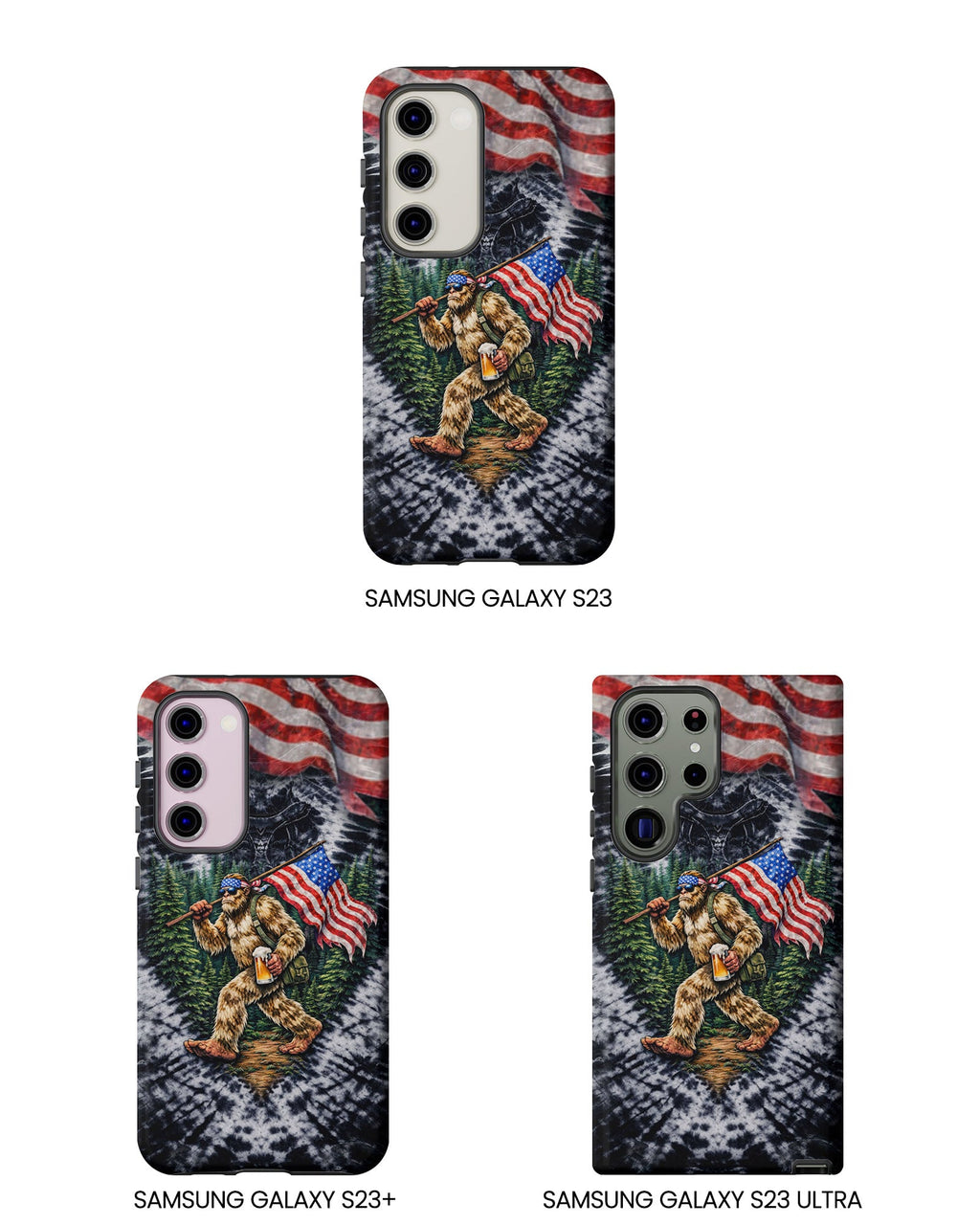 BIGFOOT WITH FLAG V SWIRL PHONE CASE  - TLTW0405263