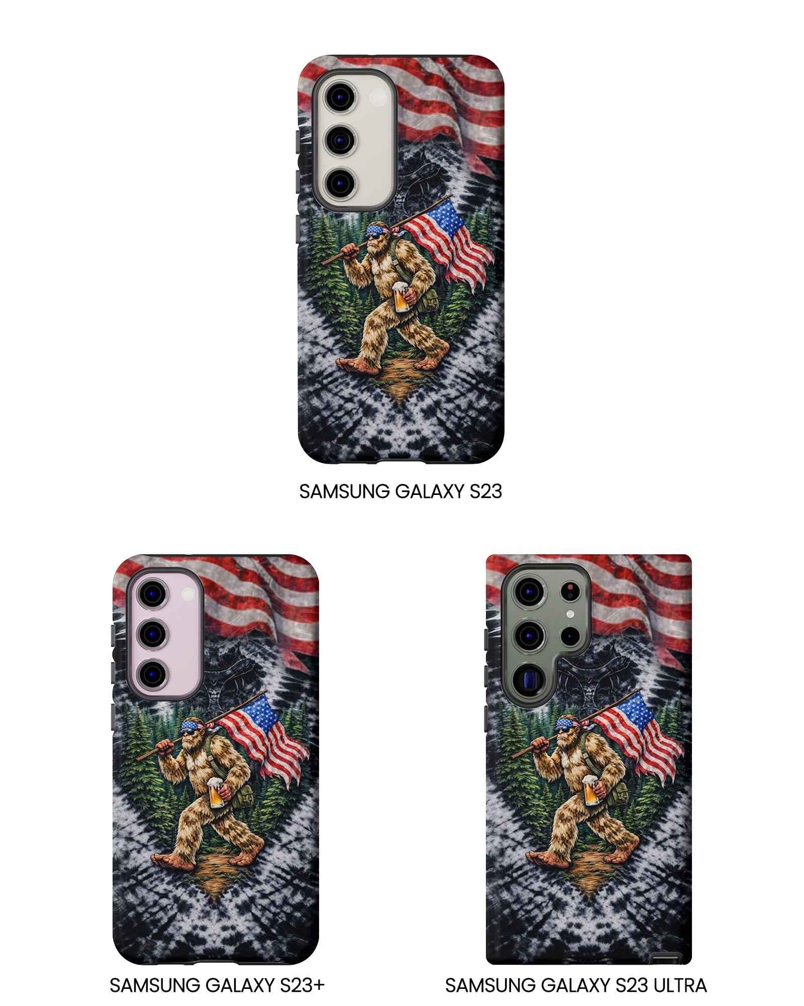 BIGFOOT WITH FLAG V SWIRL PHONE CASE  - TLTW0405263