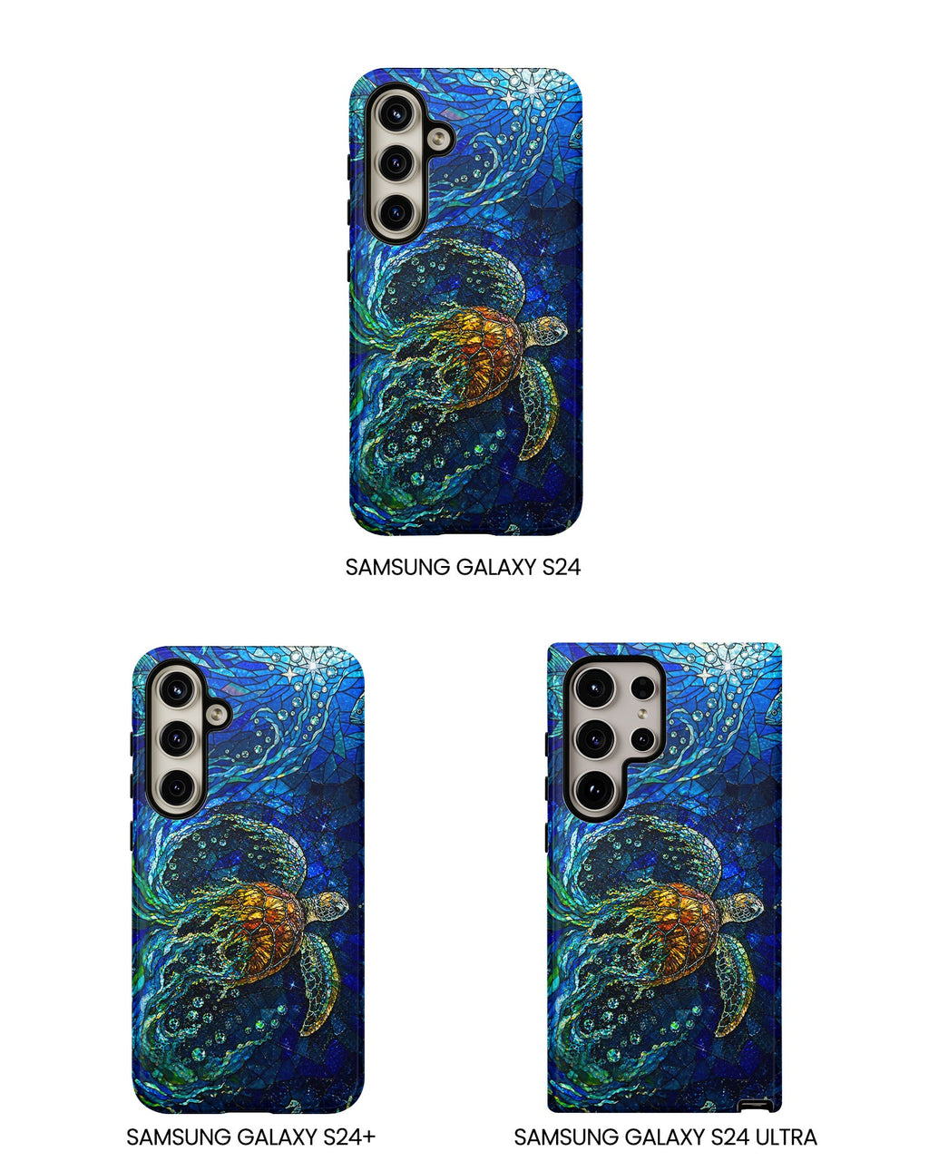 SEA TURTLE OCEAN STAINED GLASS PATTERN  PHONE CASE  - TLTW2804263