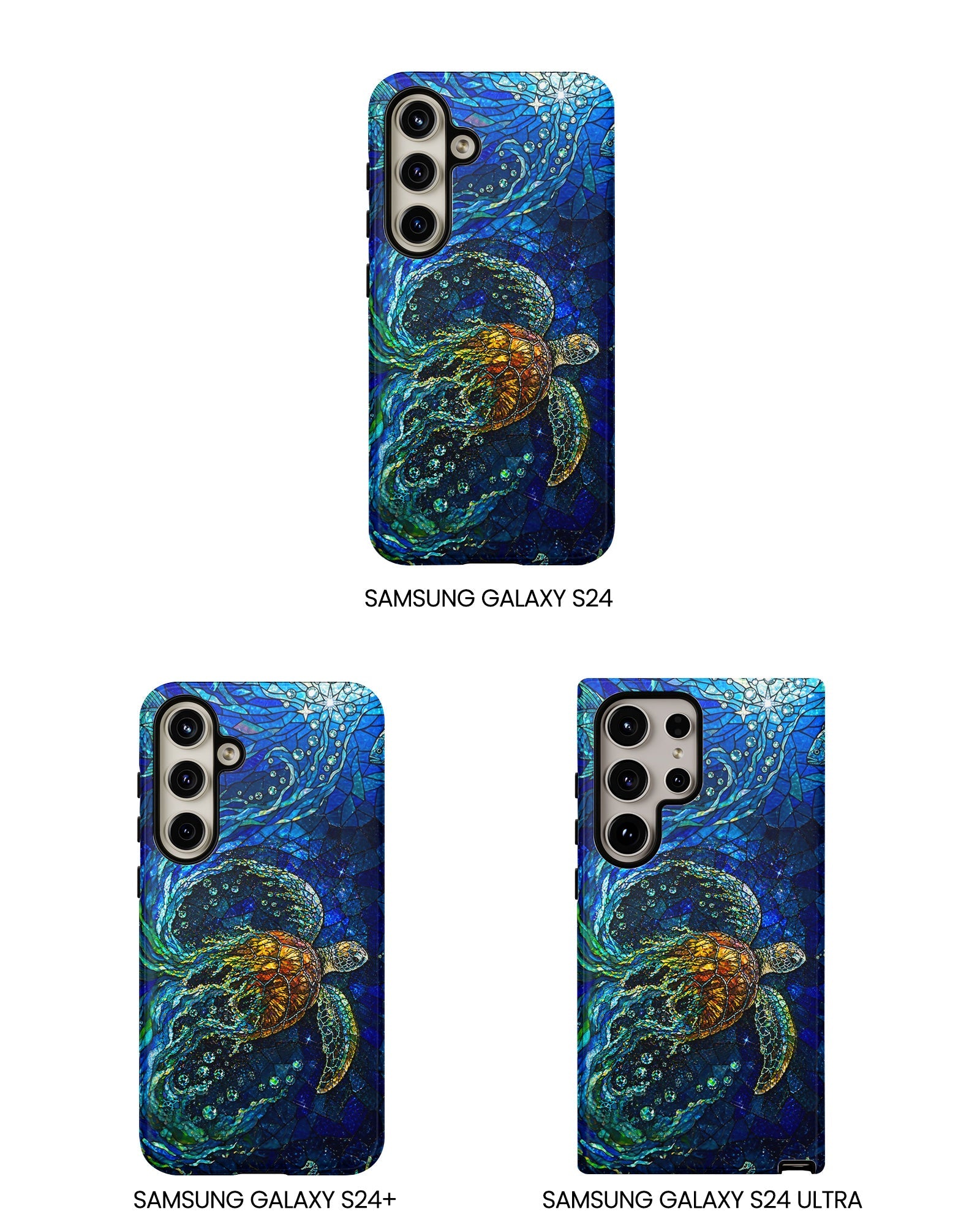 SEA TURTLE OCEAN STAINED GLASS PATTERN  PHONE CASE  - TLTW2804263