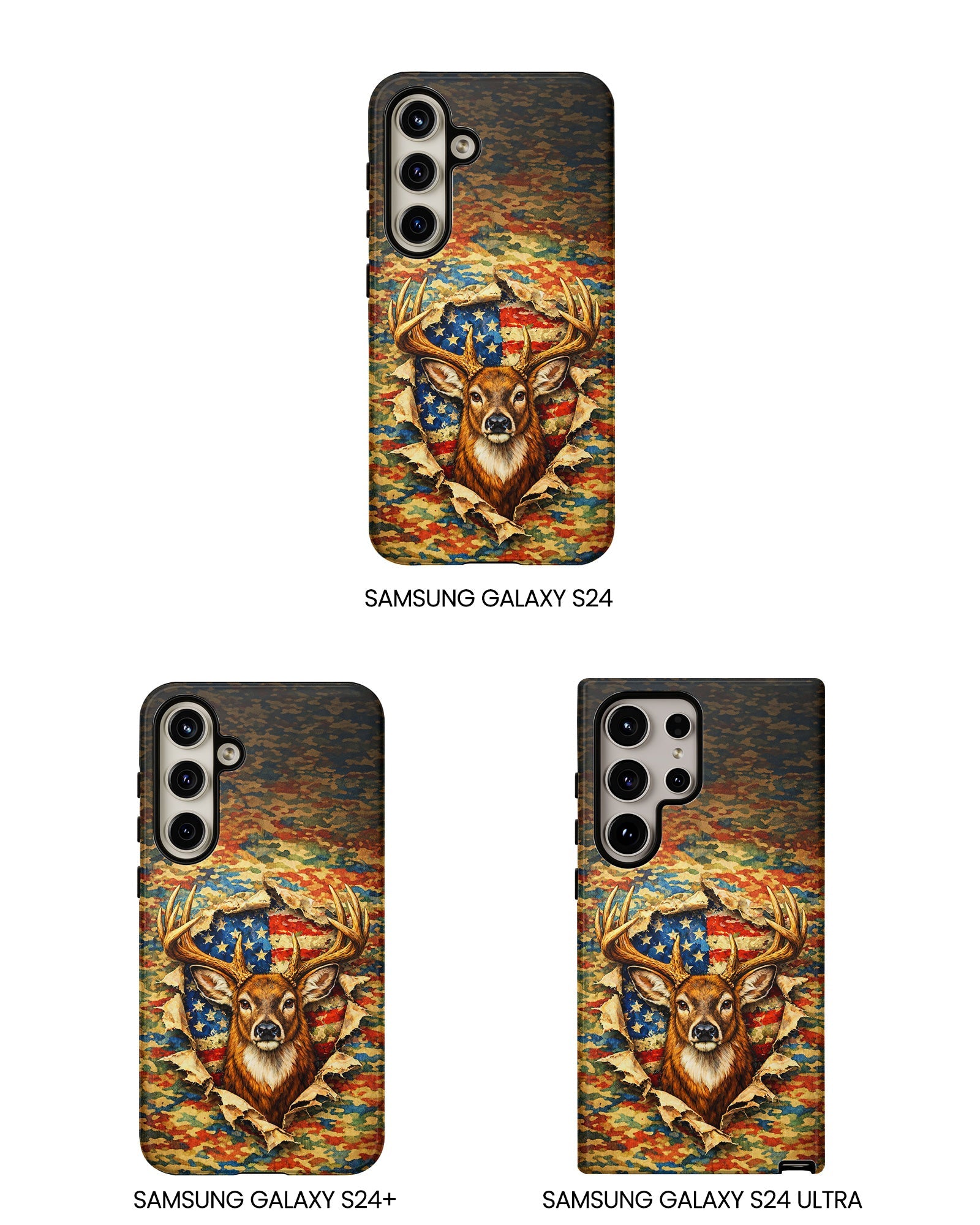 HUNTING DEER CAMOUFLAGE STARS AND STRIPES  PHONE CASE  - TLNT0405261