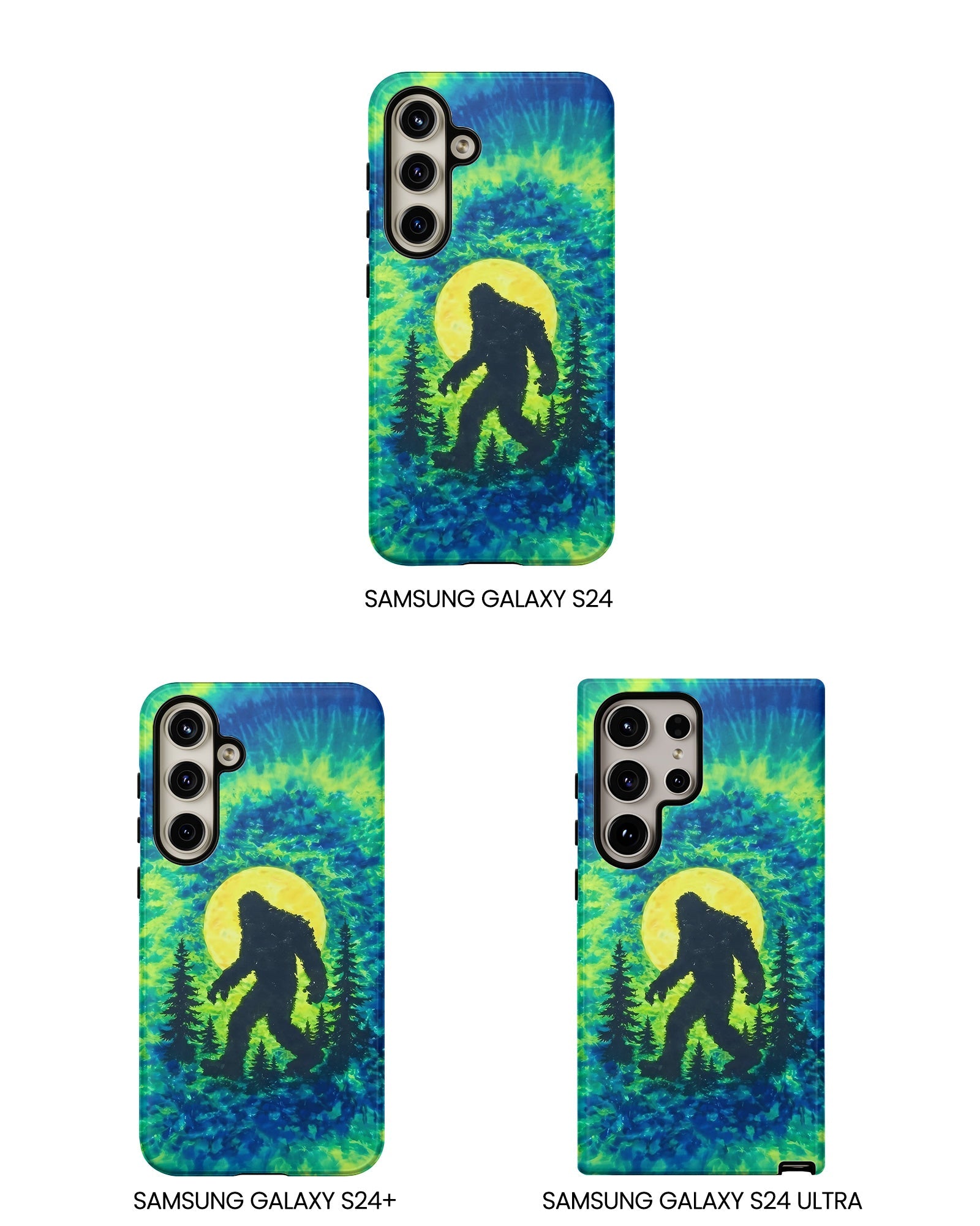 BIGFOOT IN THE FOREST GREEN BLUE SWIRL  PHONE CASE  - TLNO0505262