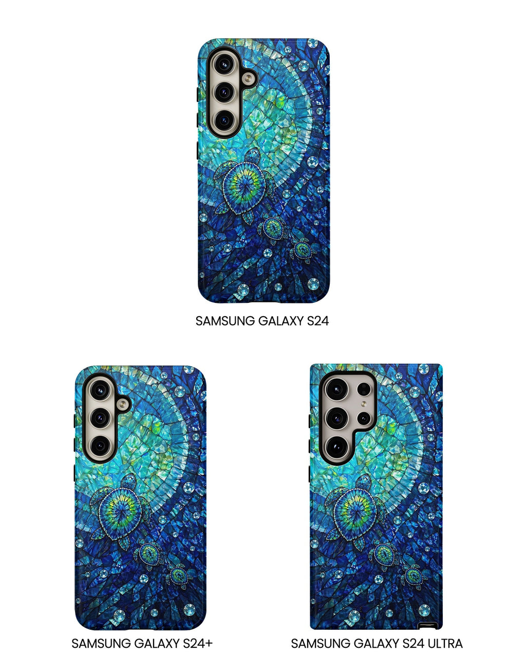 SEA TURTLE BLUE OCEAN STAINED GLASS PATTERN  PHONE CASE  - TLNO2904265