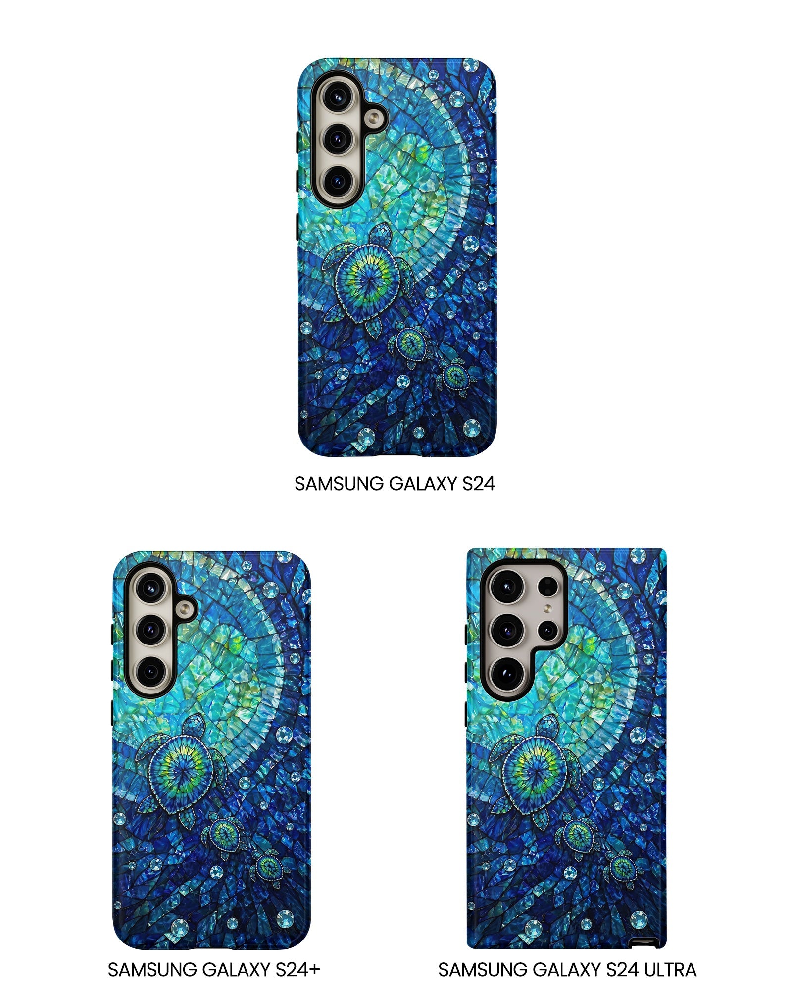SEA TURTLE BLUE OCEAN STAINED GLASS PATTERN  PHONE CASE  - TLNO2904265