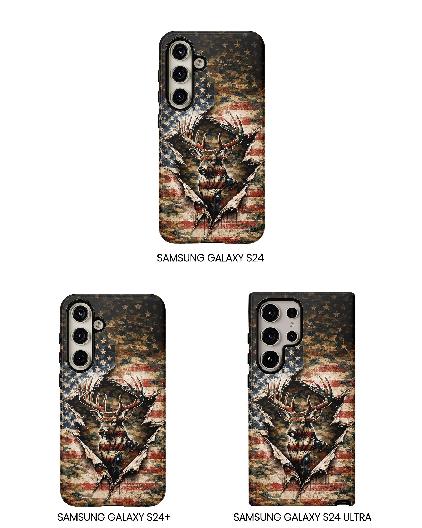 GRUNGE STARS AND STRIPES DEER HUNTING  PHONE CASE  - TLNT0605262