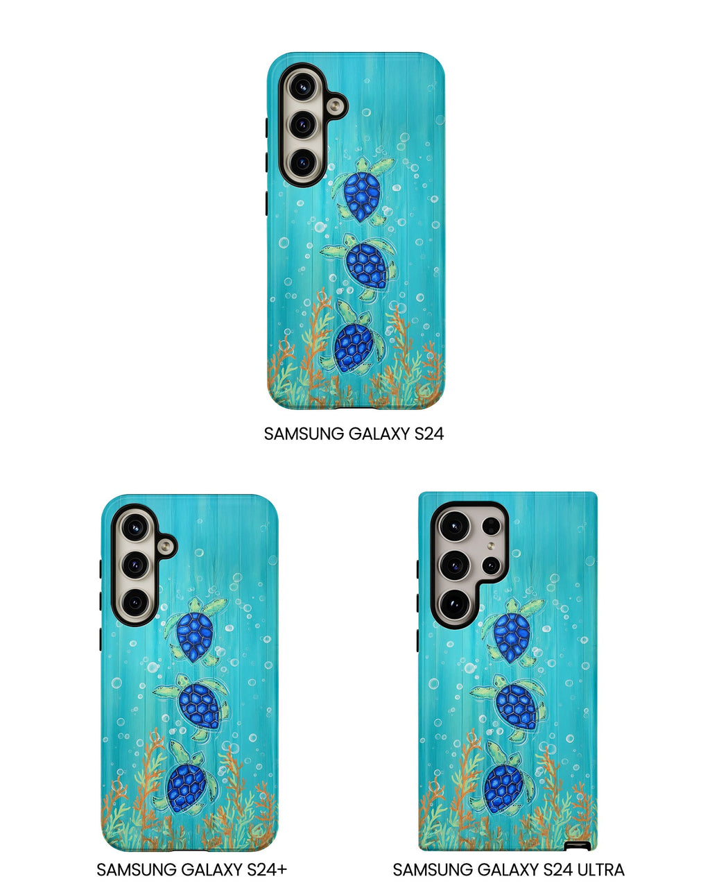 THREE SEA TURTLE PHONE CASE  - TLTW2804264
