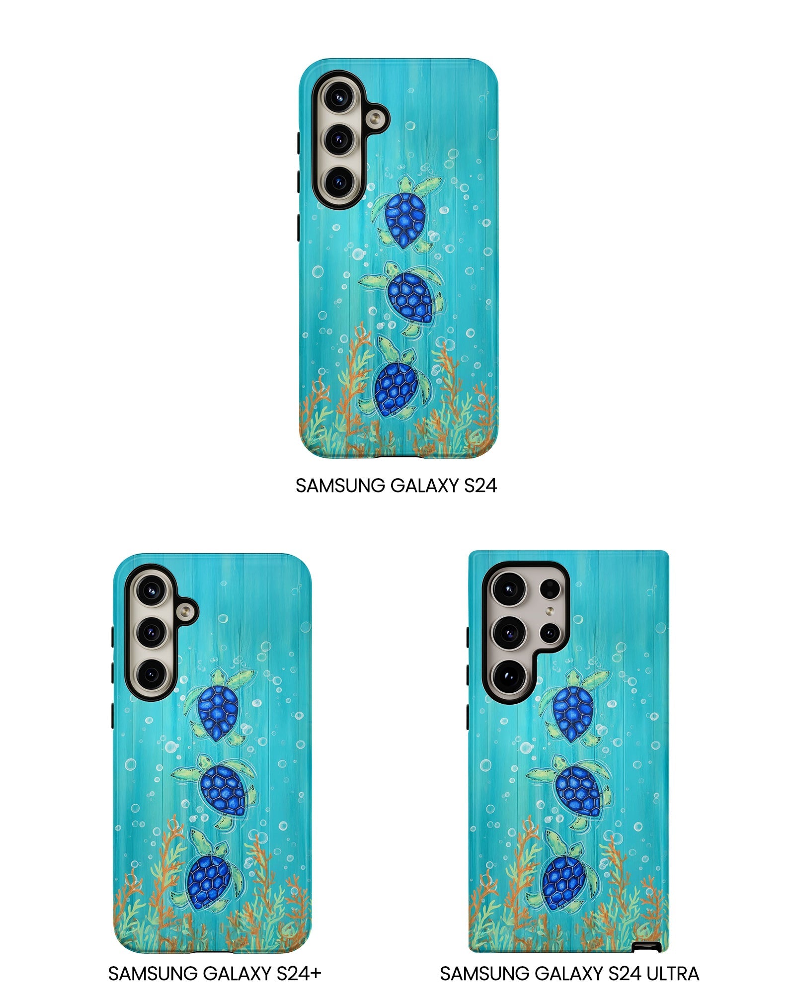 THREE SEA TURTLE PHONE CASE  - TLTW2804264