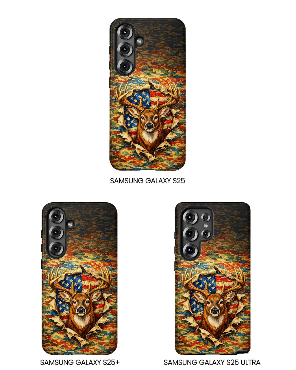 HUNTING DEER CAMOUFLAGE STARS AND STRIPES  PHONE CASE  - TLNT0405261