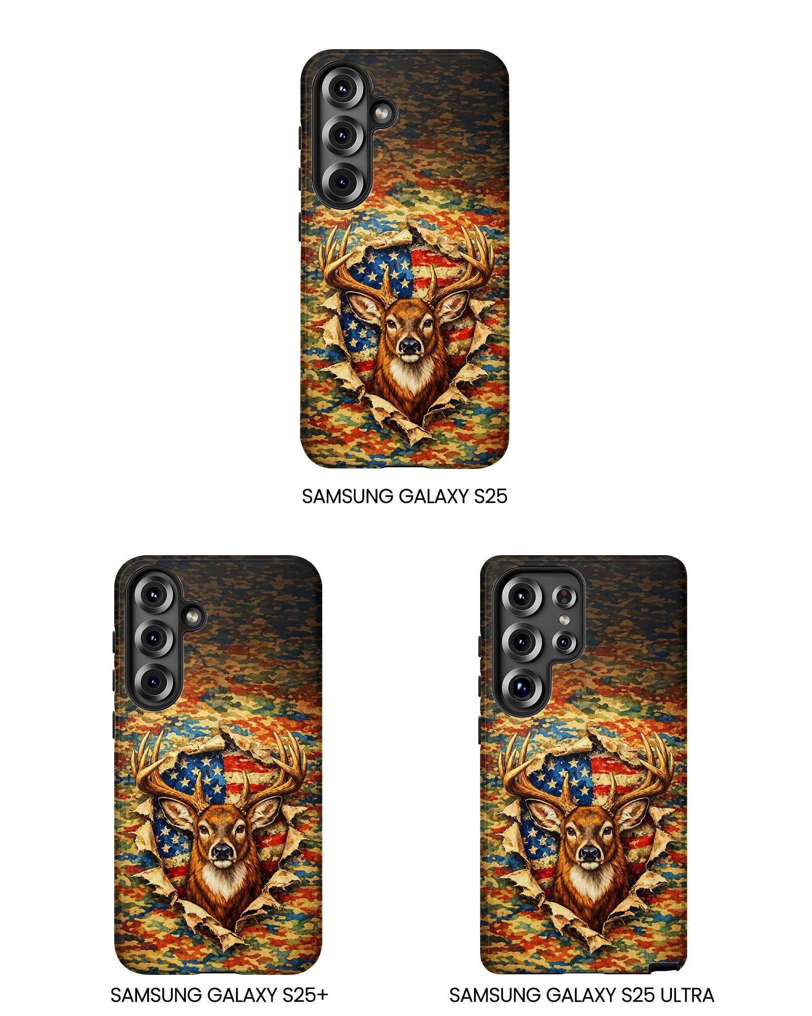 HUNTING DEER CAMOUFLAGE STARS AND STRIPES  PHONE CASE  - TLNT0405261