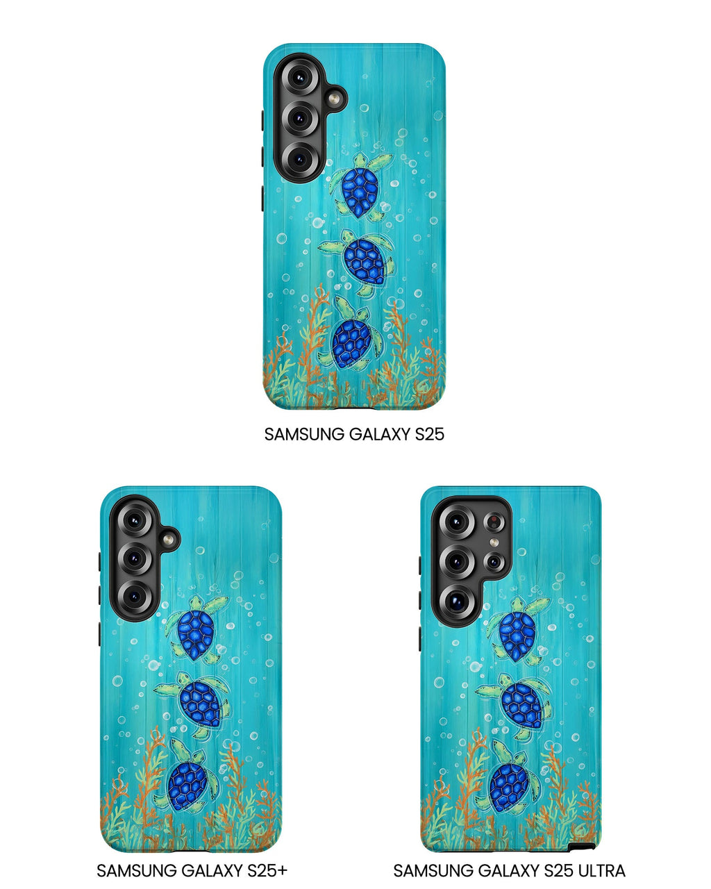 THREE SEA TURTLE PHONE CASE  - TLTW2804264