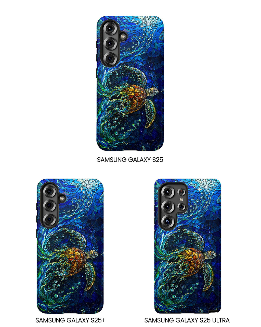 SEA TURTLE OCEAN STAINED GLASS PATTERN  PHONE CASE  - TLTW2804263