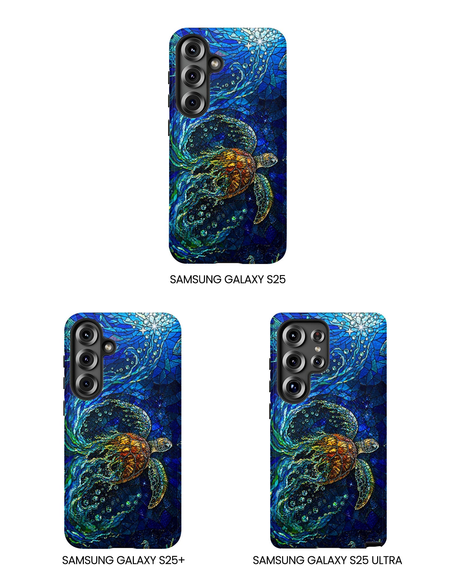 SEA TURTLE OCEAN STAINED GLASS PATTERN  PHONE CASE  - TLTW2804263