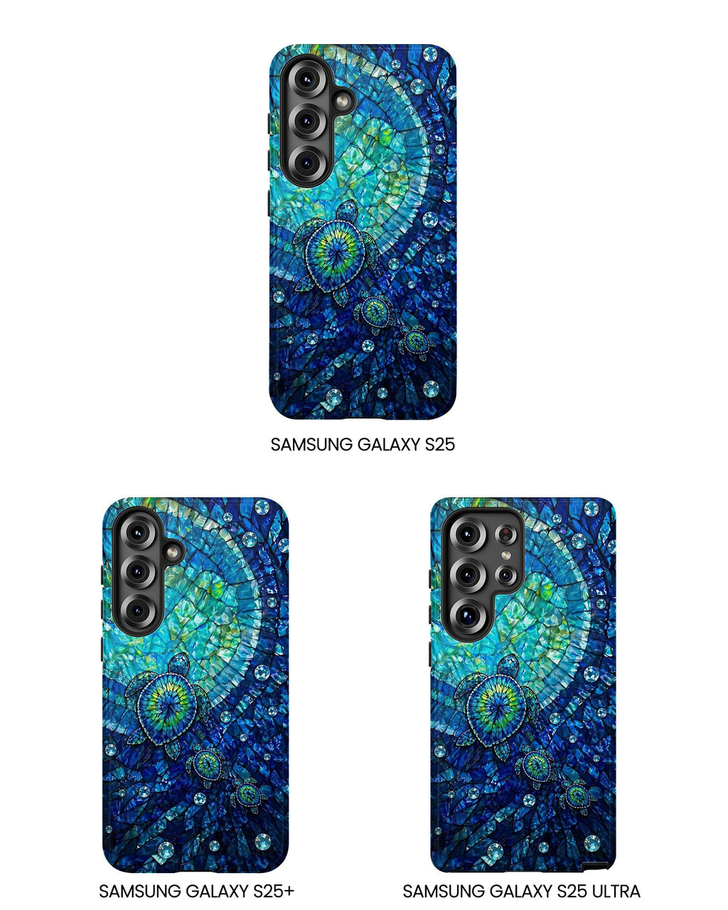 SEA TURTLE BLUE OCEAN STAINED GLASS PATTERN  PHONE CASE  - TLNO2904265