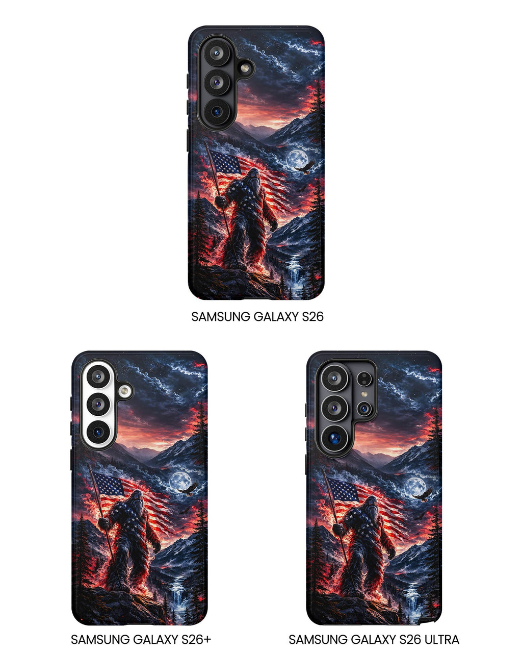 BIGFOOT WITH FLAG  PHONE CASE - TLHG0405266