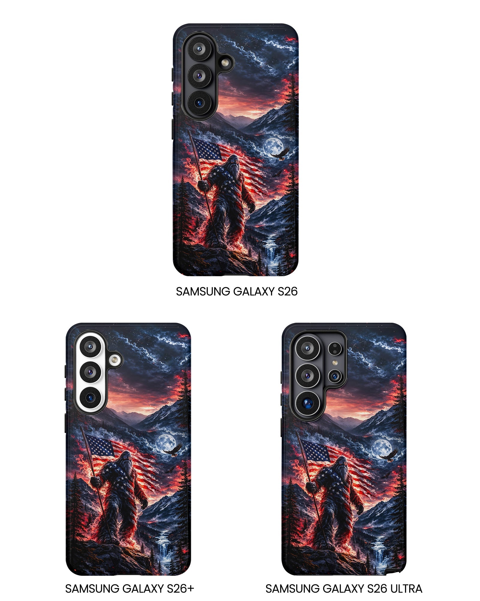BIGFOOT WITH FLAG  PHONE CASE - TLHG0405266