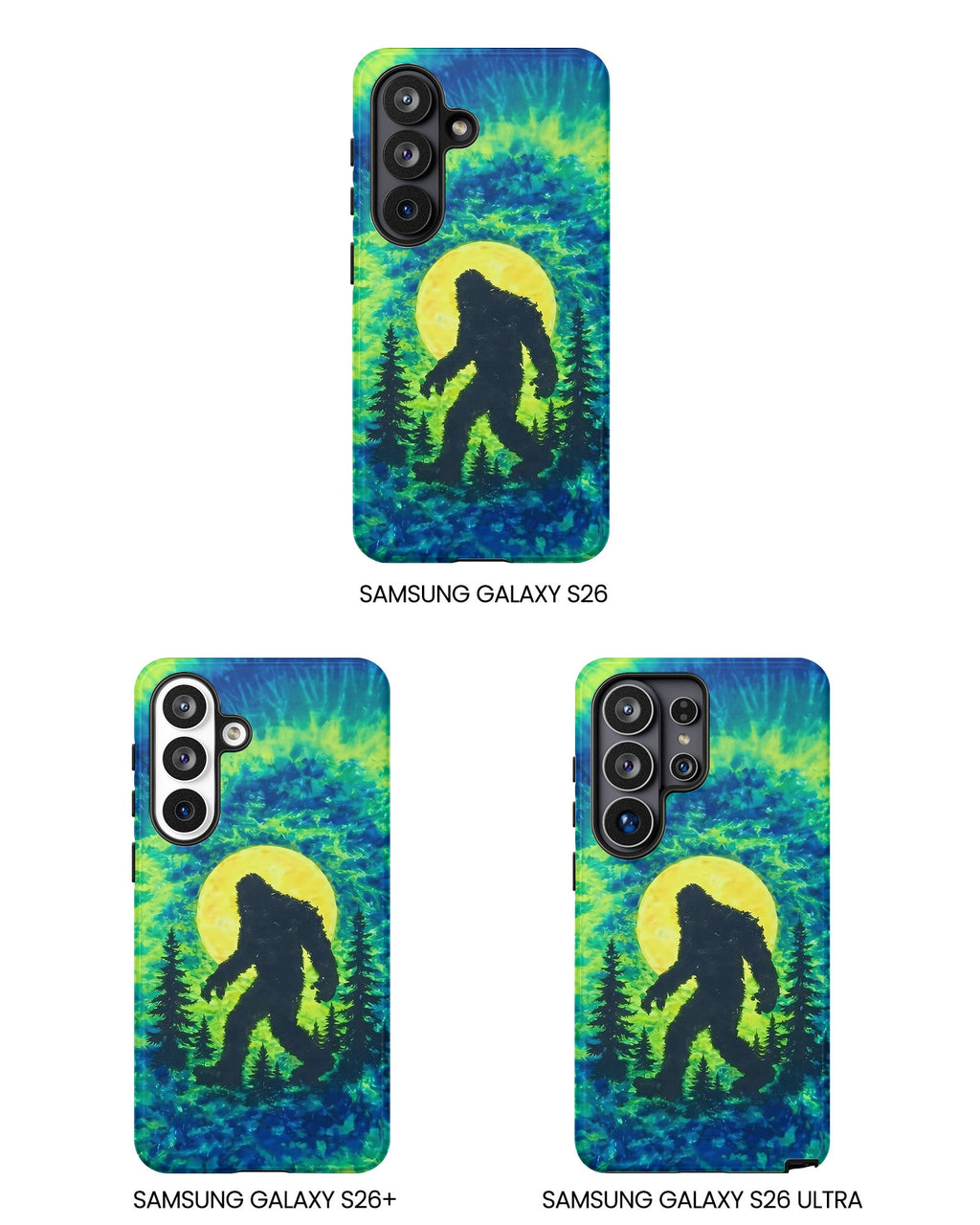 BIGFOOT IN THE FOREST GREEN BLUE SWIRL  PHONE CASE  - TLNO0505262
