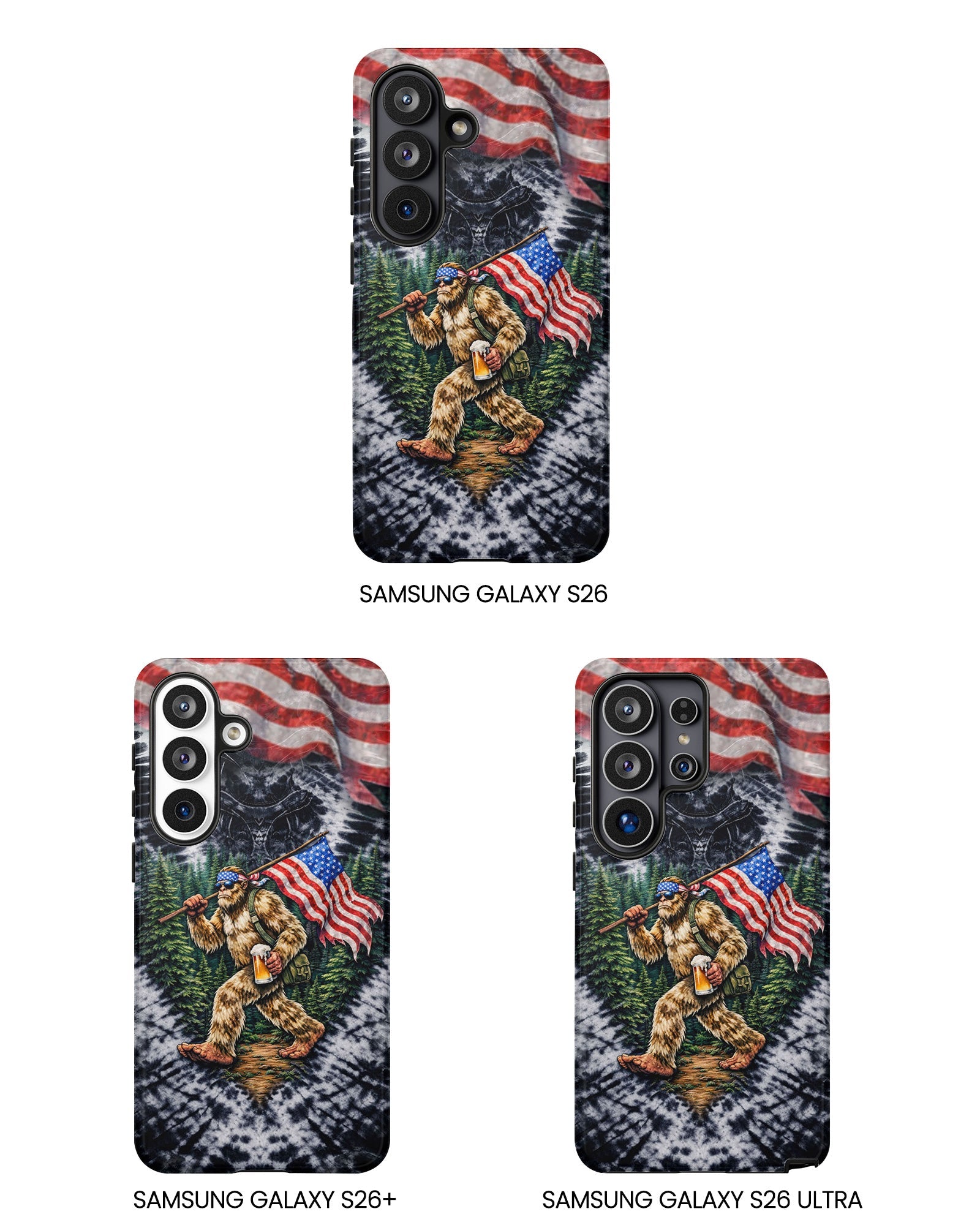 BIGFOOT WITH FLAG V SWIRL PHONE CASE  - TLTW0405263