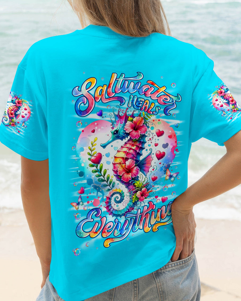 SALTWATER HEALS EVERYTHING SEAHORSE ALL OVER PRINT - TYLN1505262