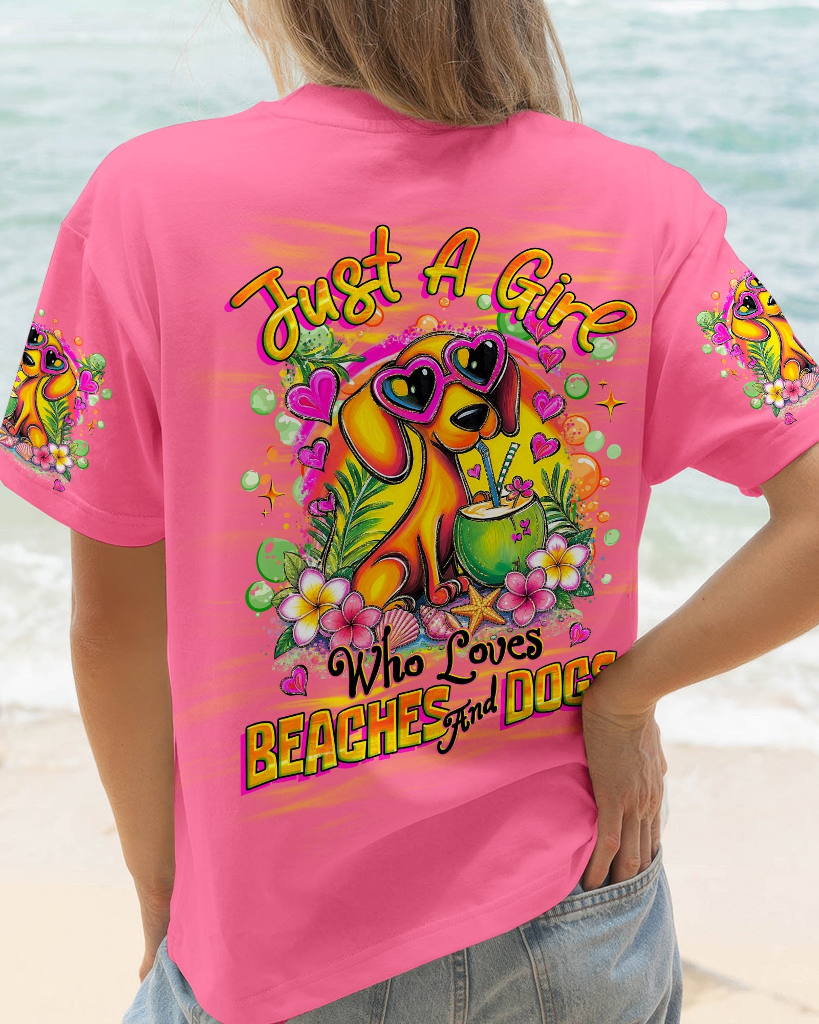JUST A GIRL WHO LOVES DACHSHUND DOG ALL OVER PRINT - TLHG0405265