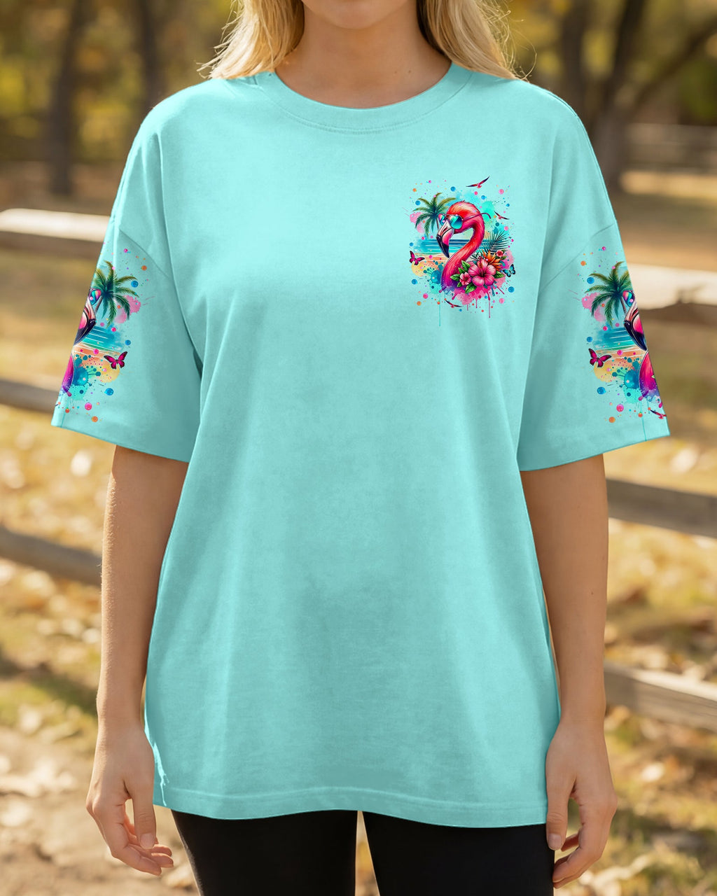 RESTING BEACH FACE FLAMINGO ALL OVER PRINT - TYLN0904262