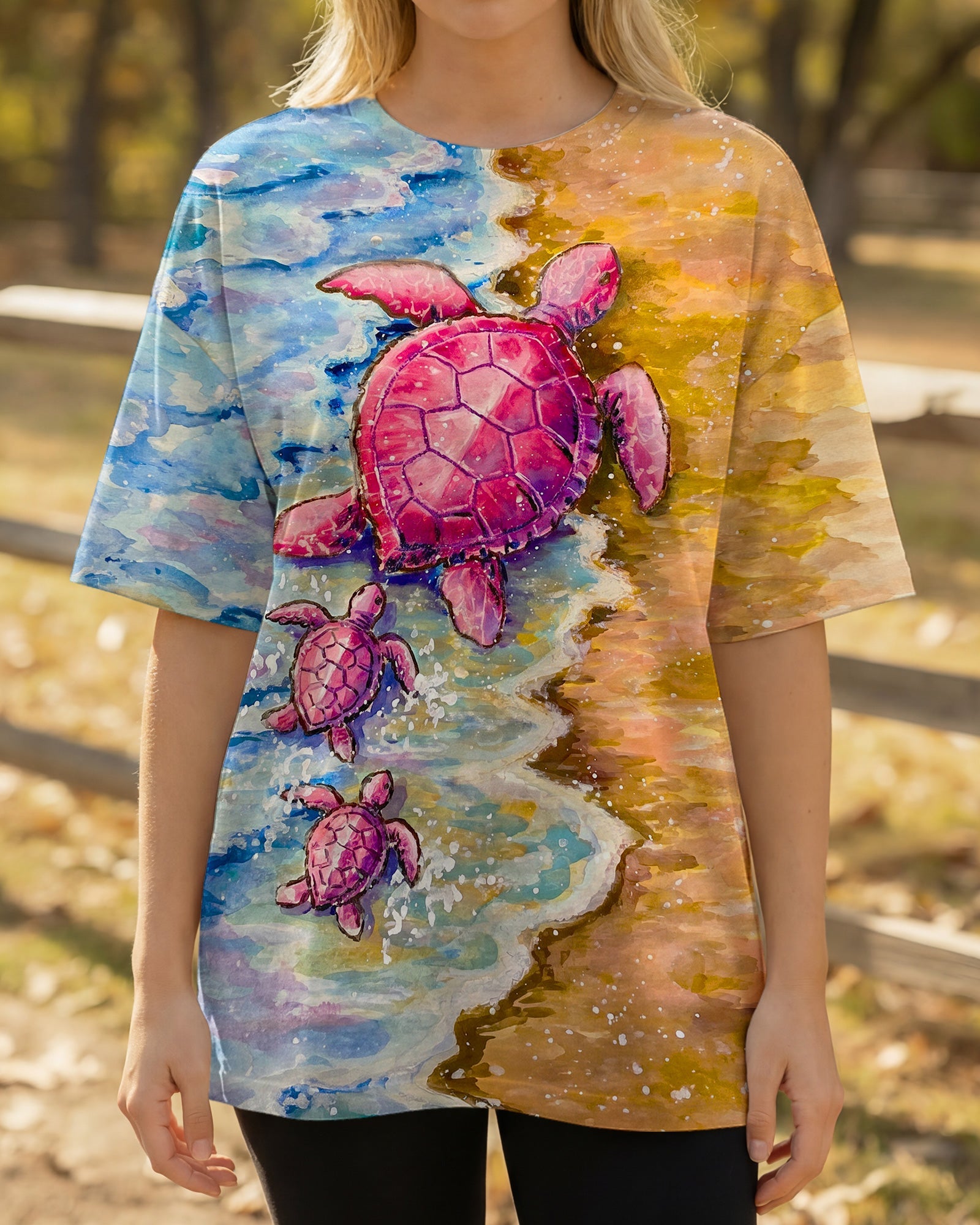 TURTLE SANDY BEACH ALL OVER PRINT  - TLNO0406262