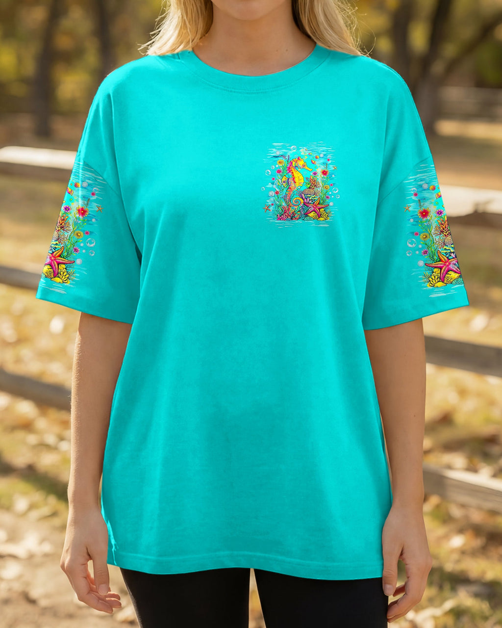 SMELL THE SEA FEEL THE BREEZE SEAHORSE  ALL OVER PRINT - TLHG1206262