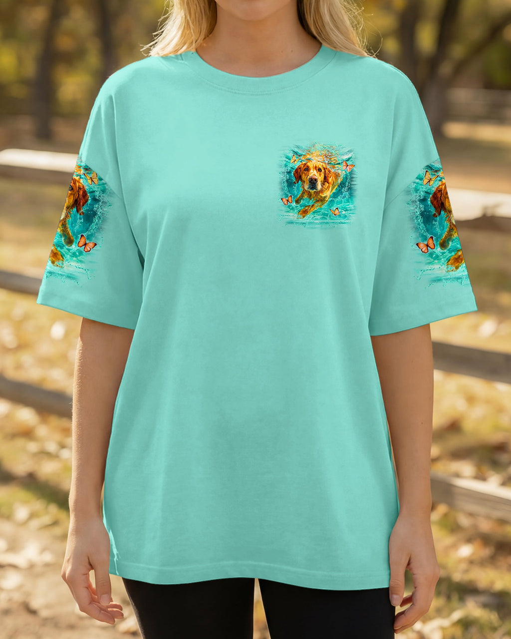 MEET ME AT THE LAKE GOLDEN RETRIEVER DOG ALL OVER PRINT - TYLN225262