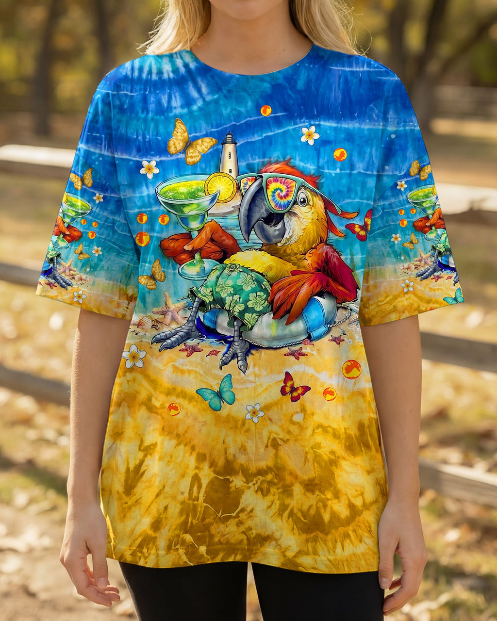 I'M ON ISLAND TIME PARROT ALL OVER PRINT - TLNT0805262