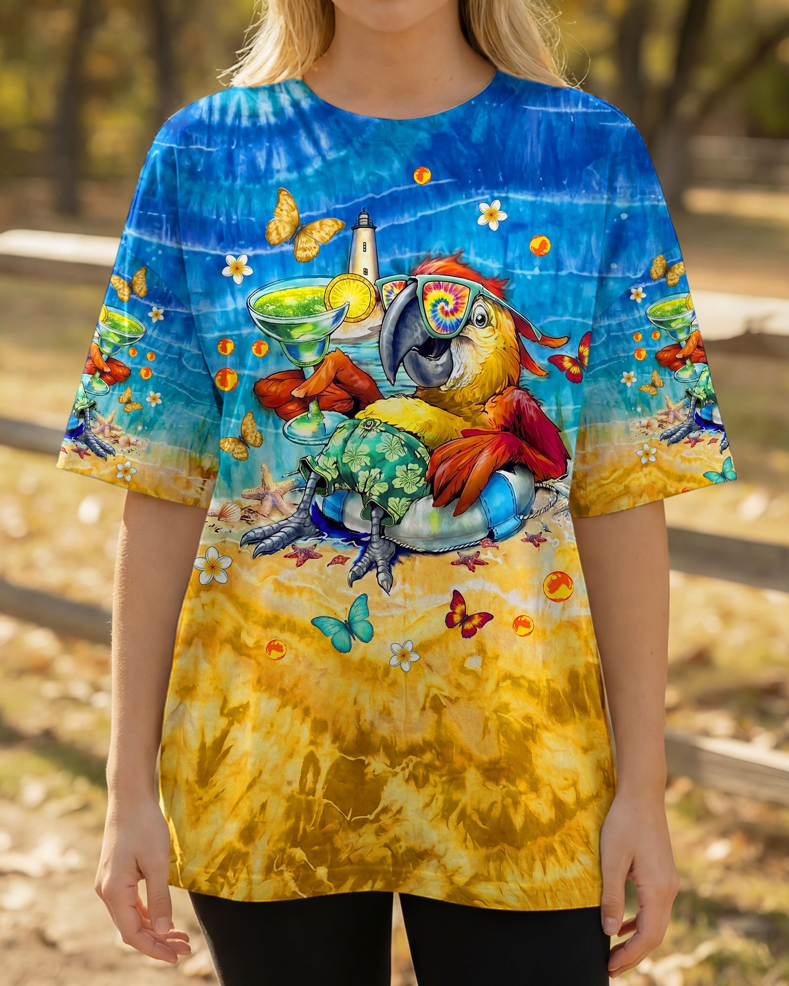 I'M ON ISLAND TIME PARROT ALL OVER PRINT - TLNT0805262