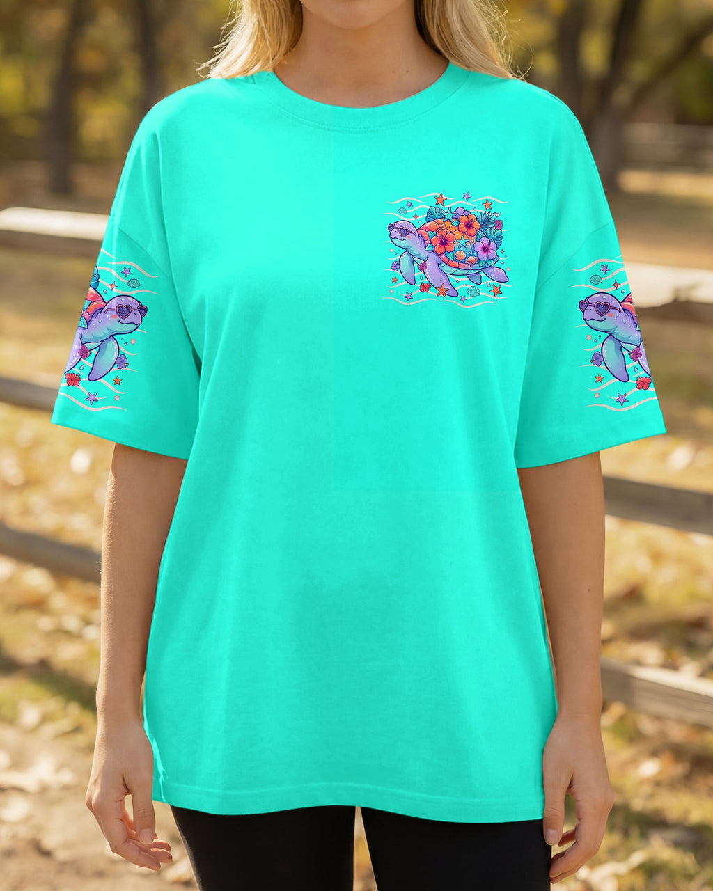 SALTWATER HEALS EVERYTHING TURTLE ALL OVER PRINT  - TLNO1507261