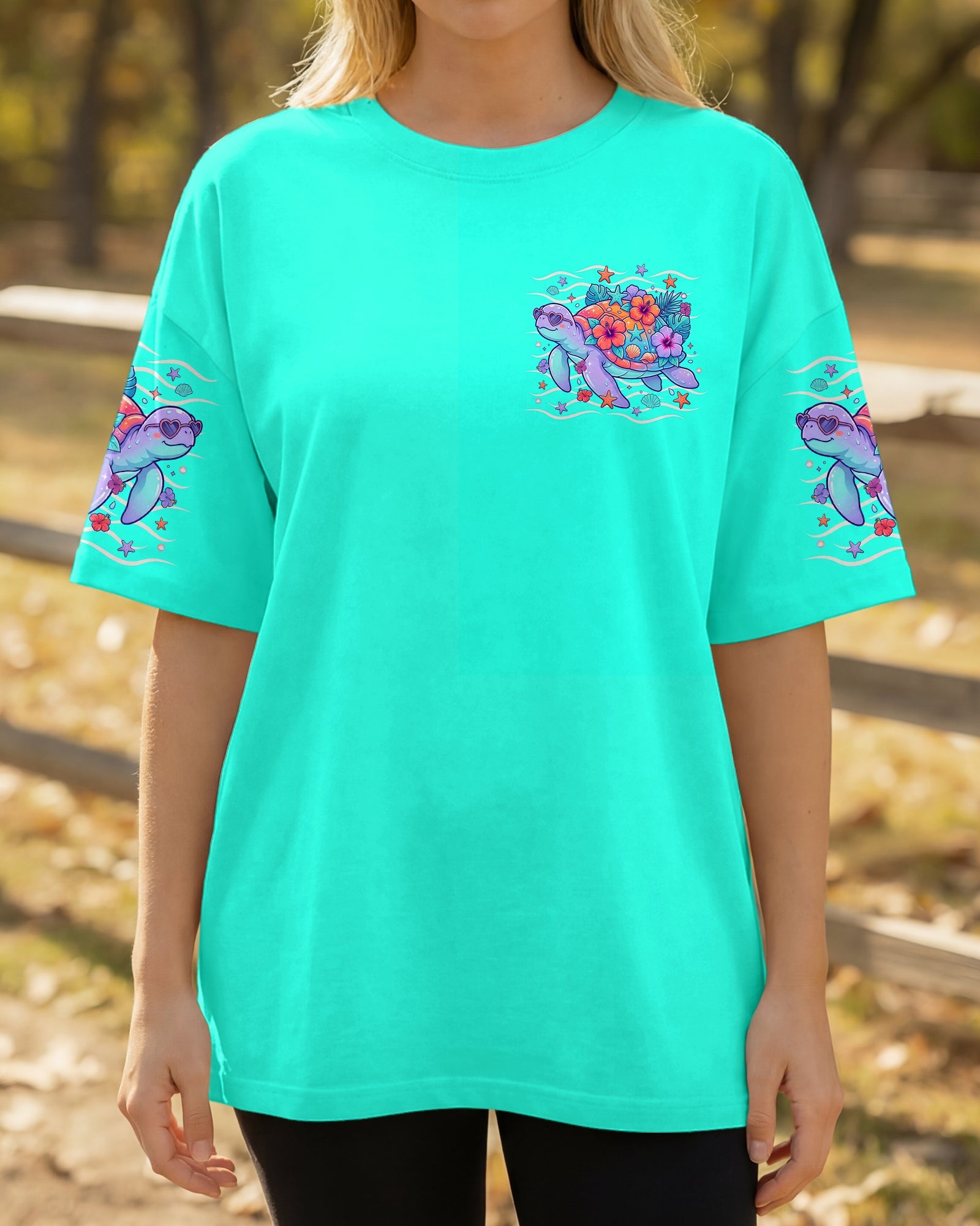 SALTWATER HEALS EVERYTHING TURTLE ALL OVER PRINT  - TLNO1507261
