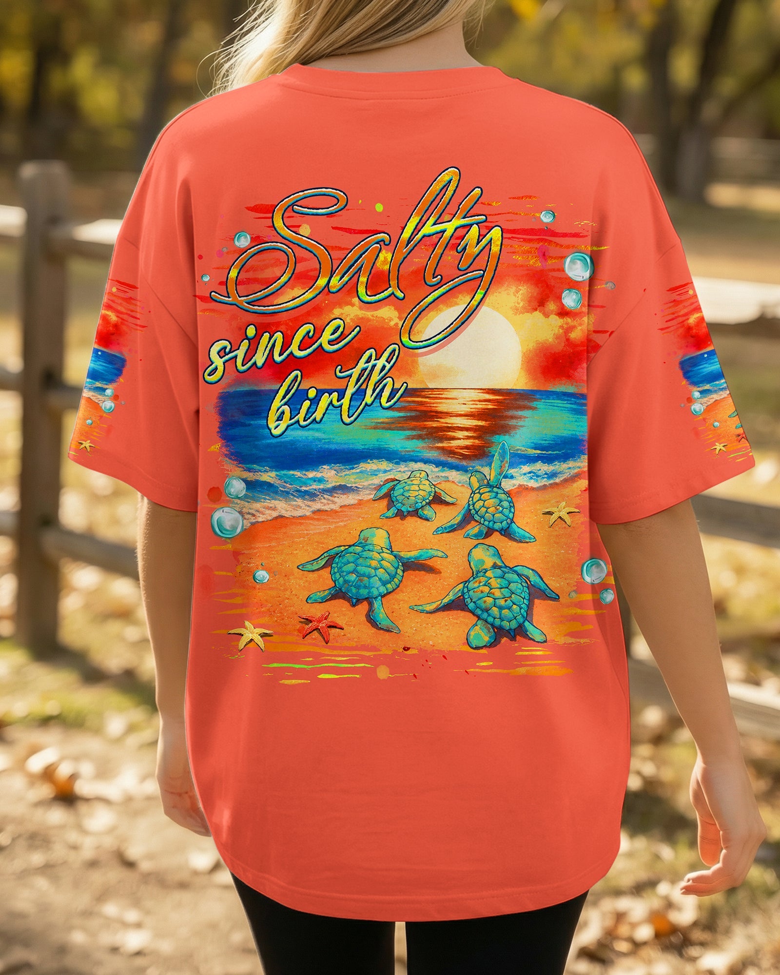 SALTY SINCE BIRTH TURTLE  ALL OVER PRINT - TLHG0506261