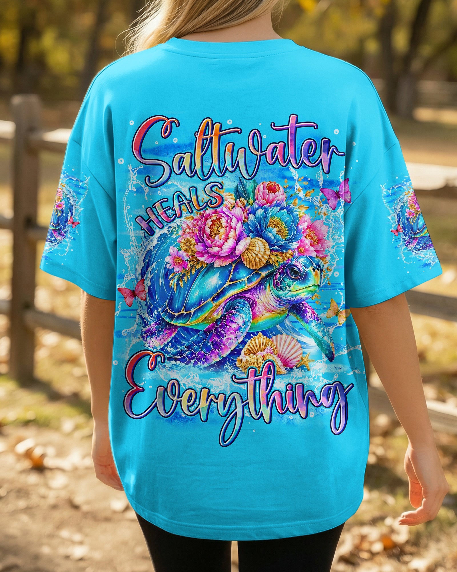 SALTWATER HEALS EVERYTHING TURTLE ALL OVER PRINT - TYLN0506263