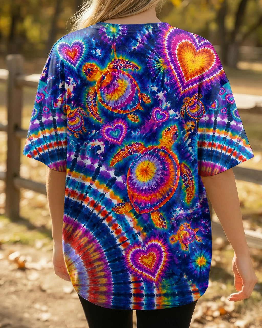 RADIANT SEA TURTLE HEARTS COLORFUL ALL OVER PRINT- KMTM0107261